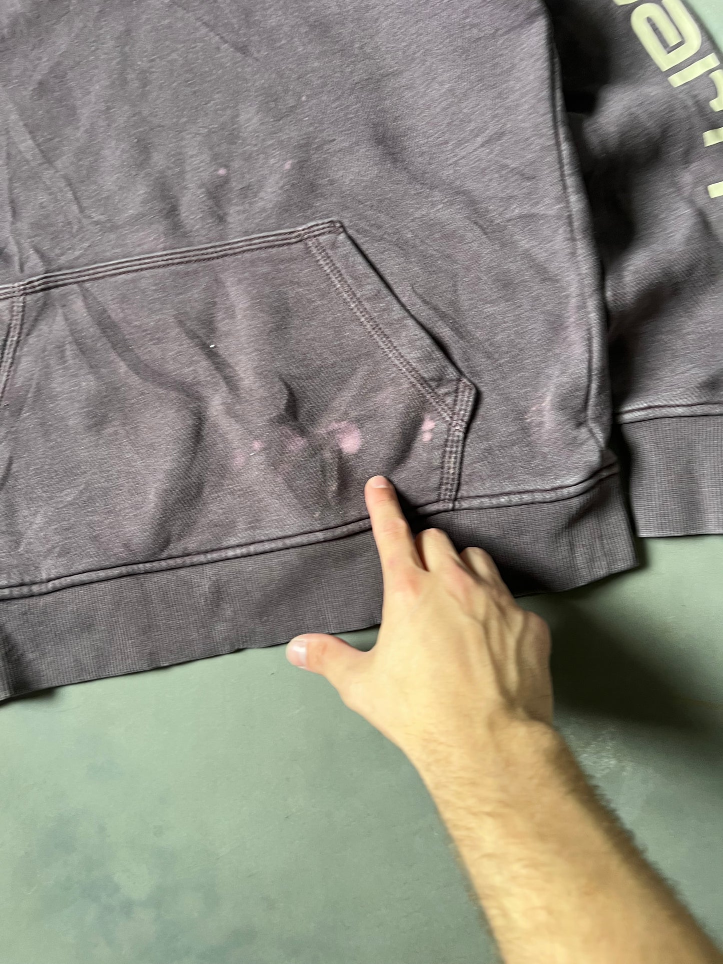 Vintage Faded Purple Carhartt Hoodie - S