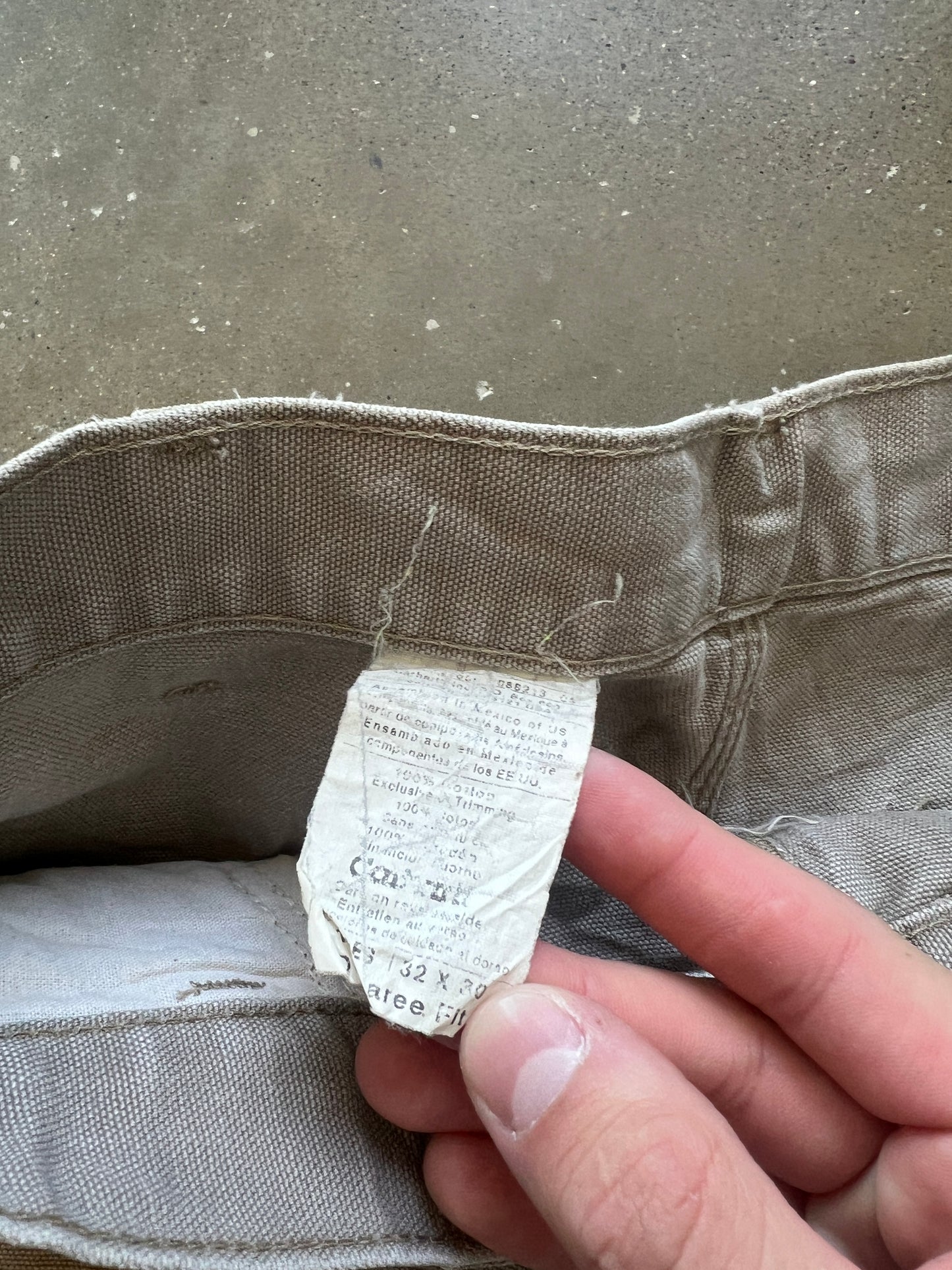 Vintage Tan Stained Carhartt Pants - 32