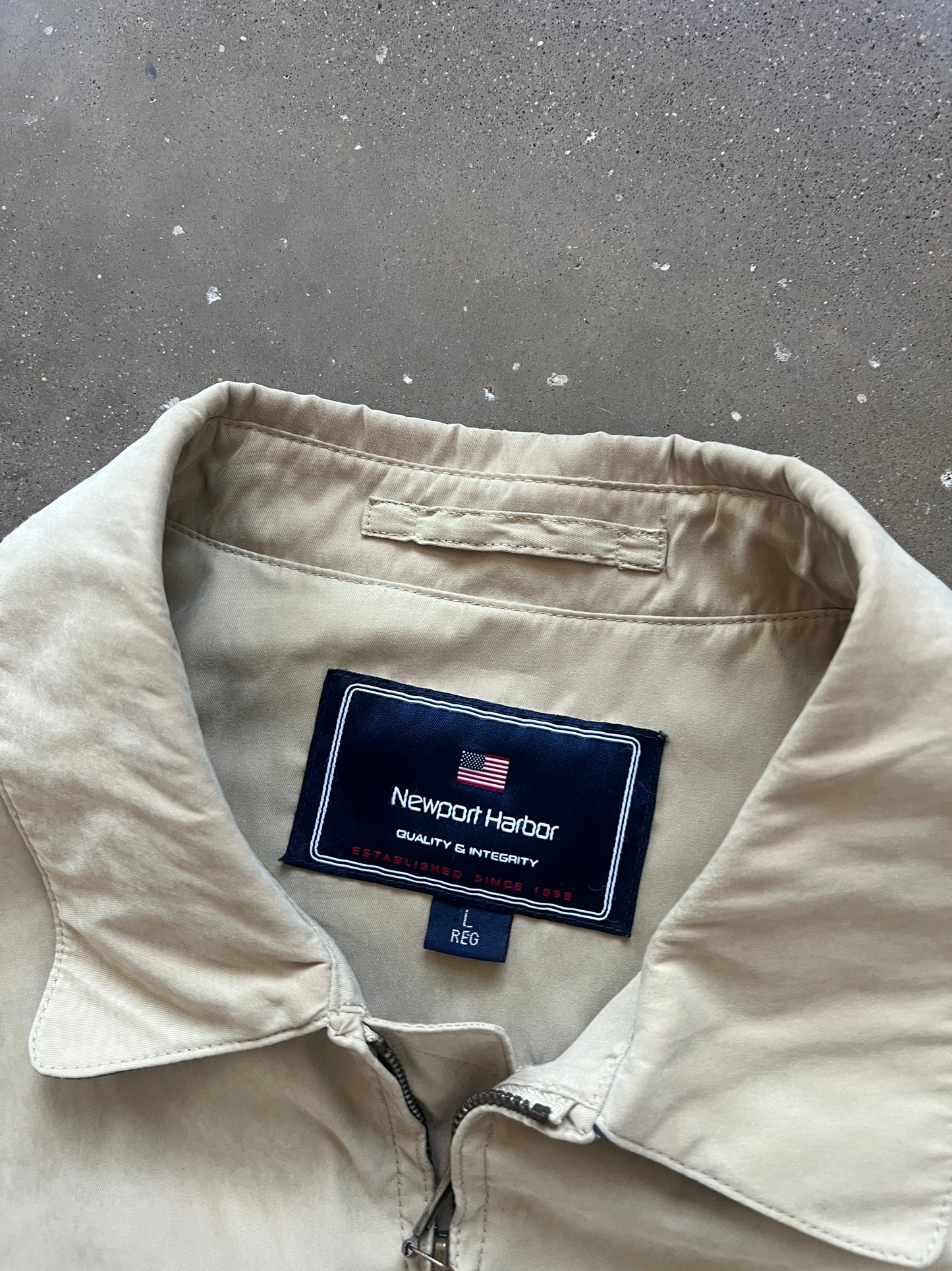 Vintage Light Tan Bomber Jacket - L