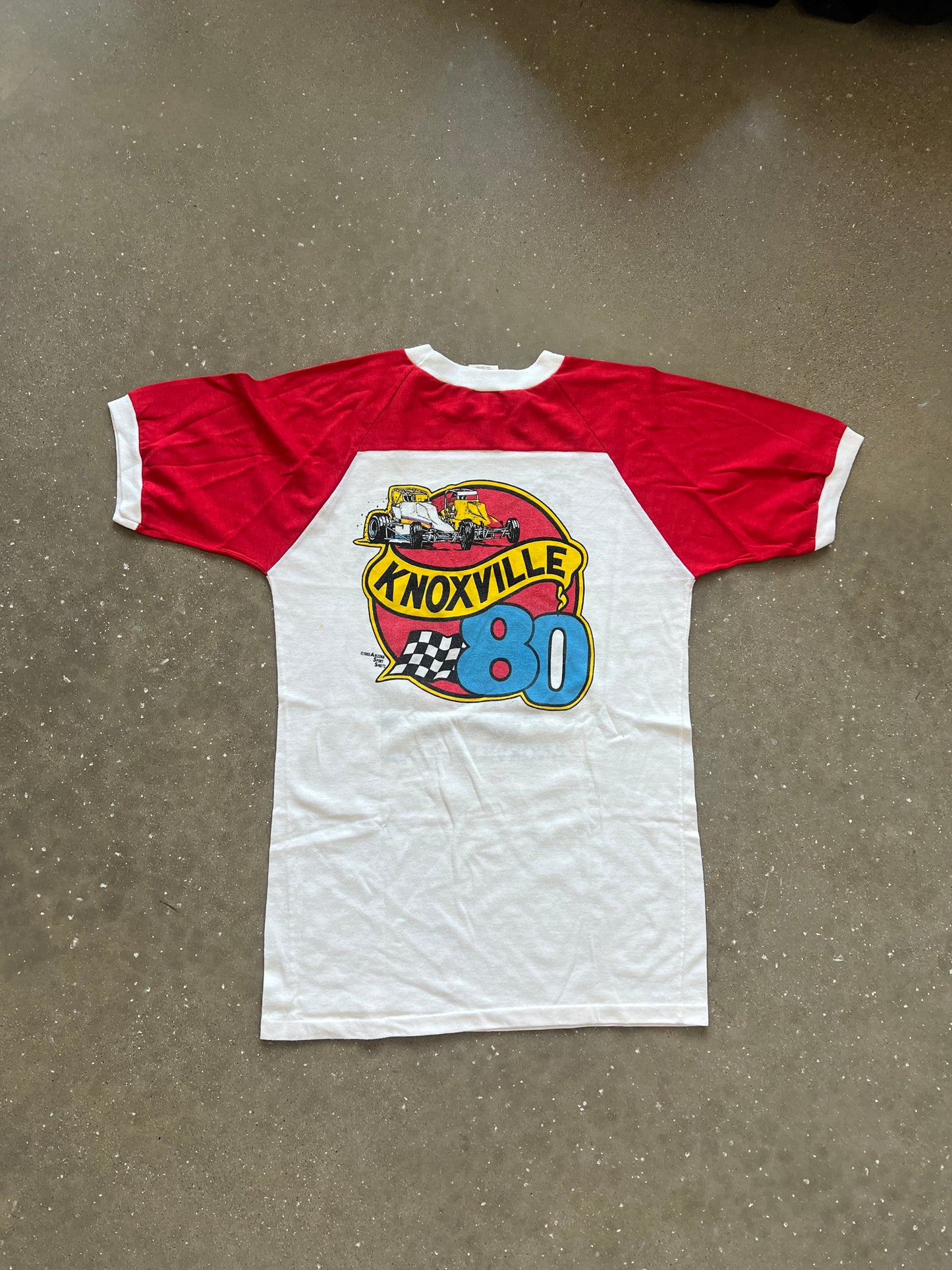 Vintage Red Nascar Raglan Shirt - L