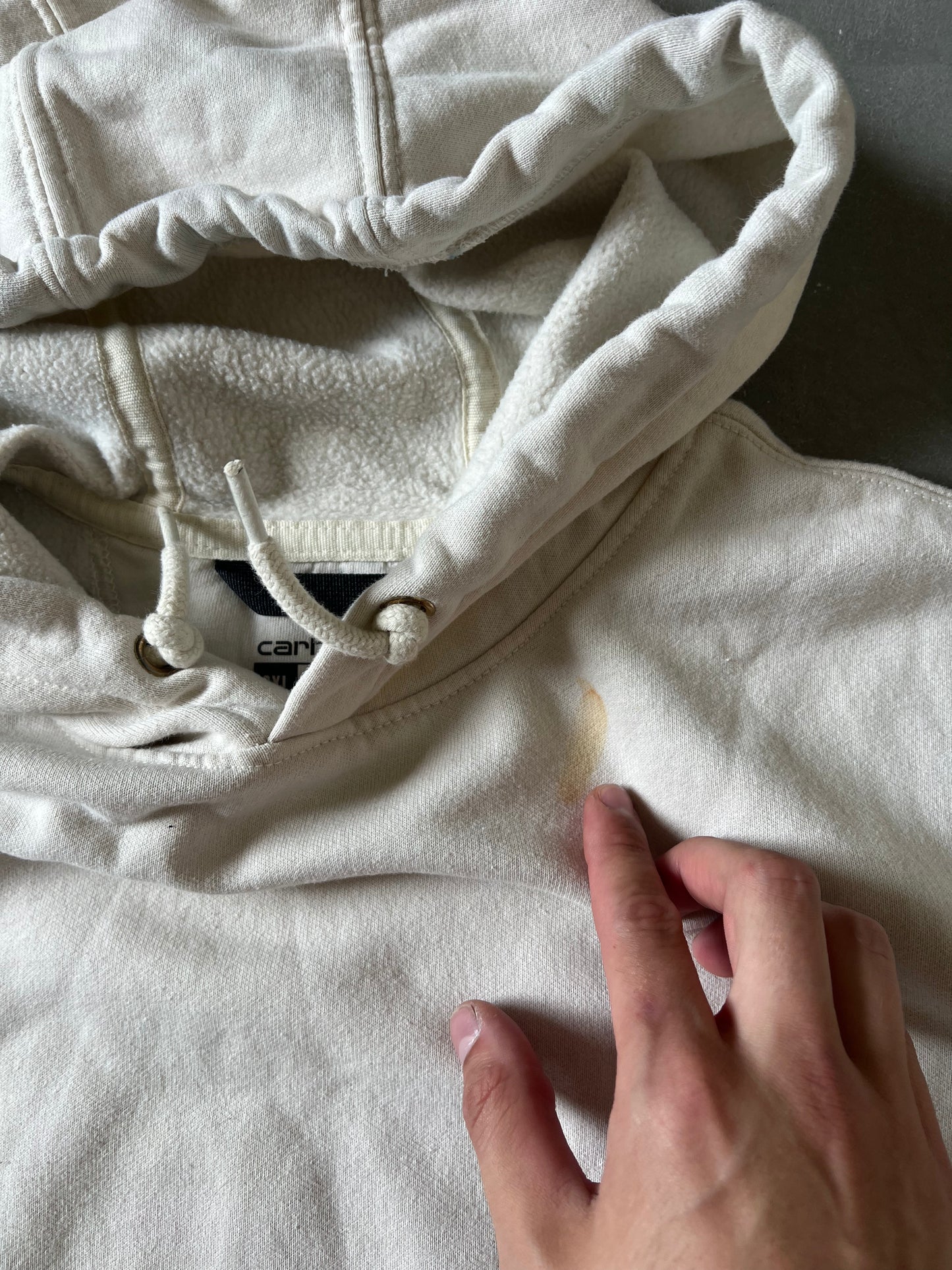 Vintage Cream Carhartt Hoodie - XXL