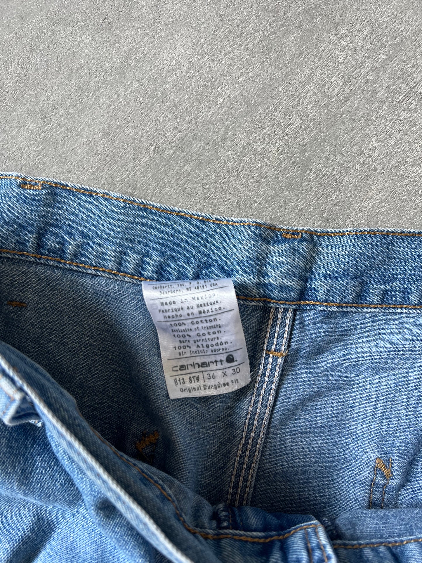 Vintage Denim Blue Carhartt Jeans - 36