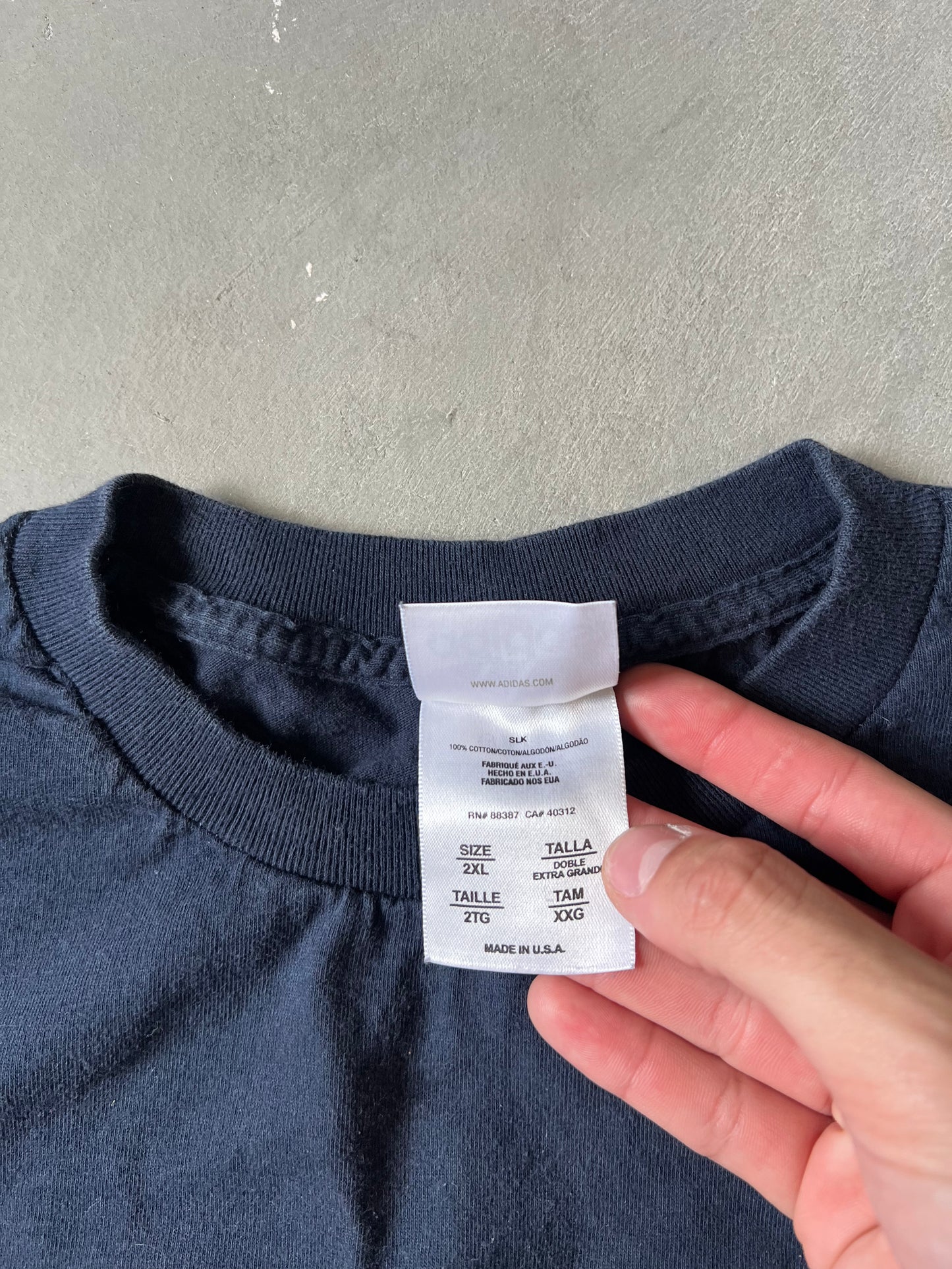Vintage Navy Adidas Shirt - XL