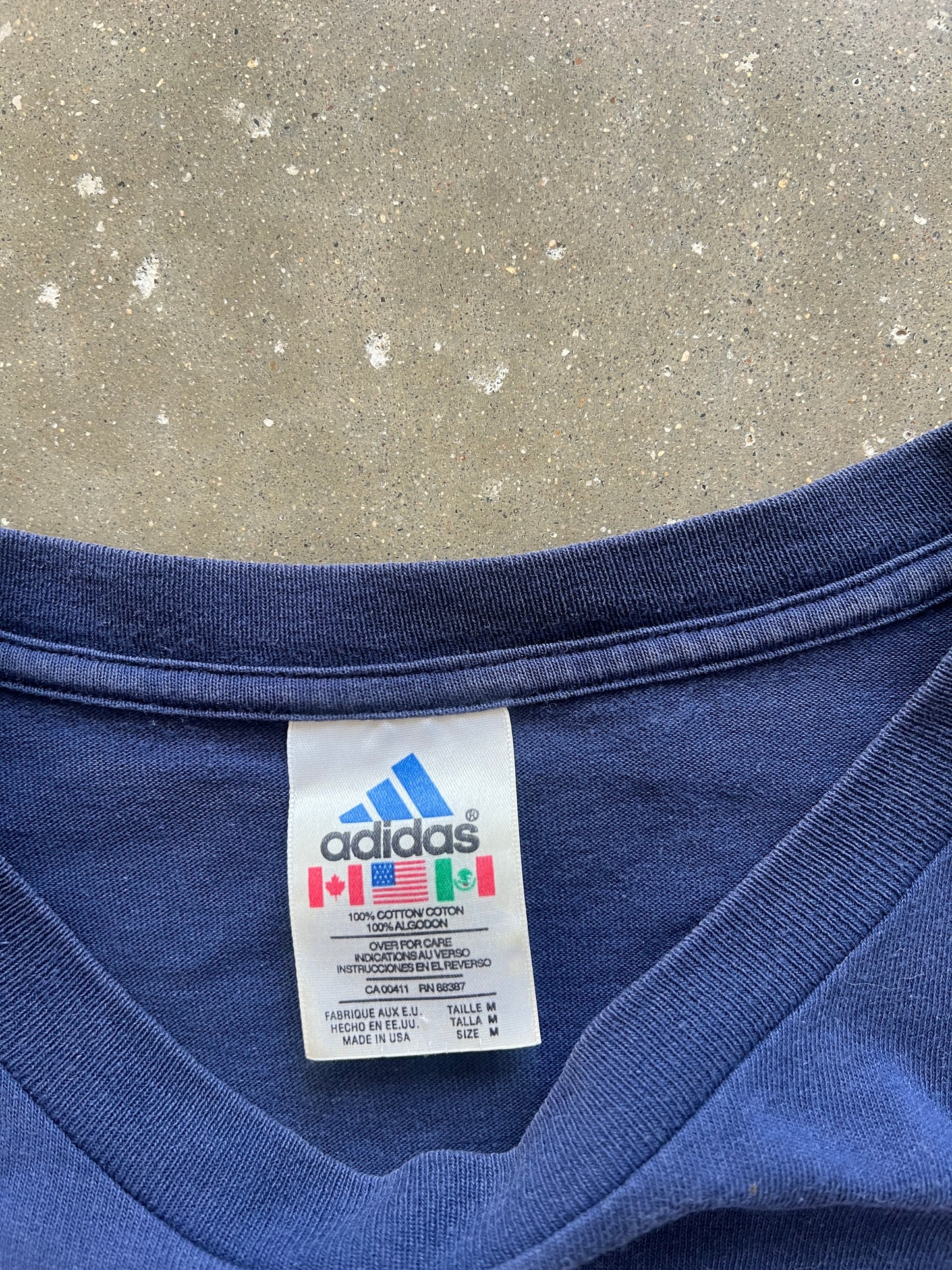 Vintage Navy Blue Adidas Shirt - M