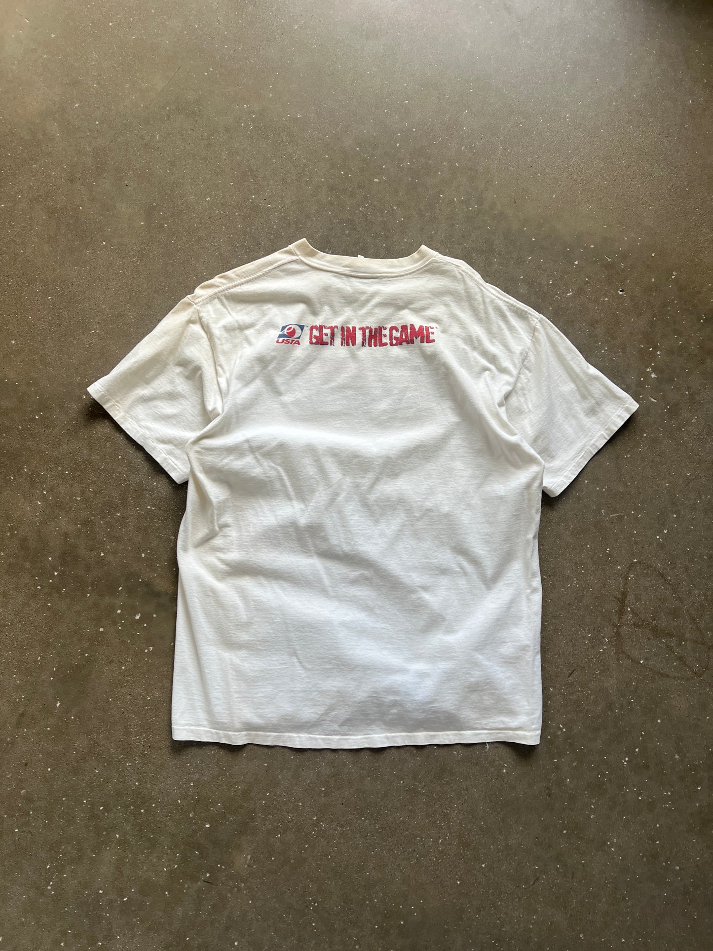 Vintage White Tennis Shirt - L