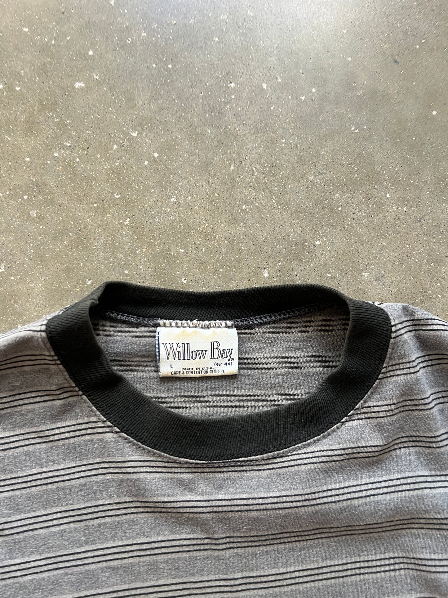 Vintage Grey Willow Bay Stripped Shirt - L