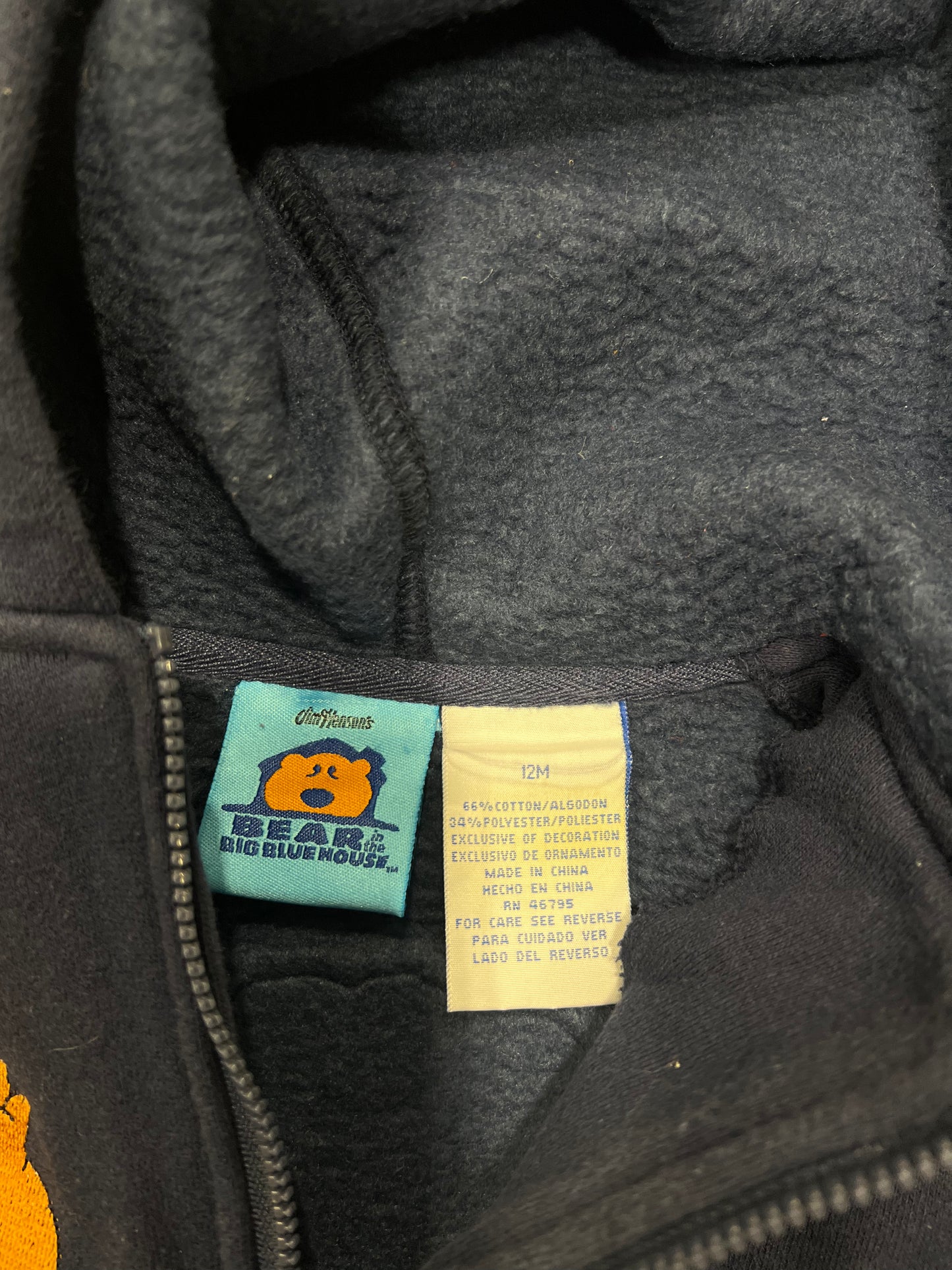 Vintage Bear In The Big Blue House Hoodie - 9-12M
