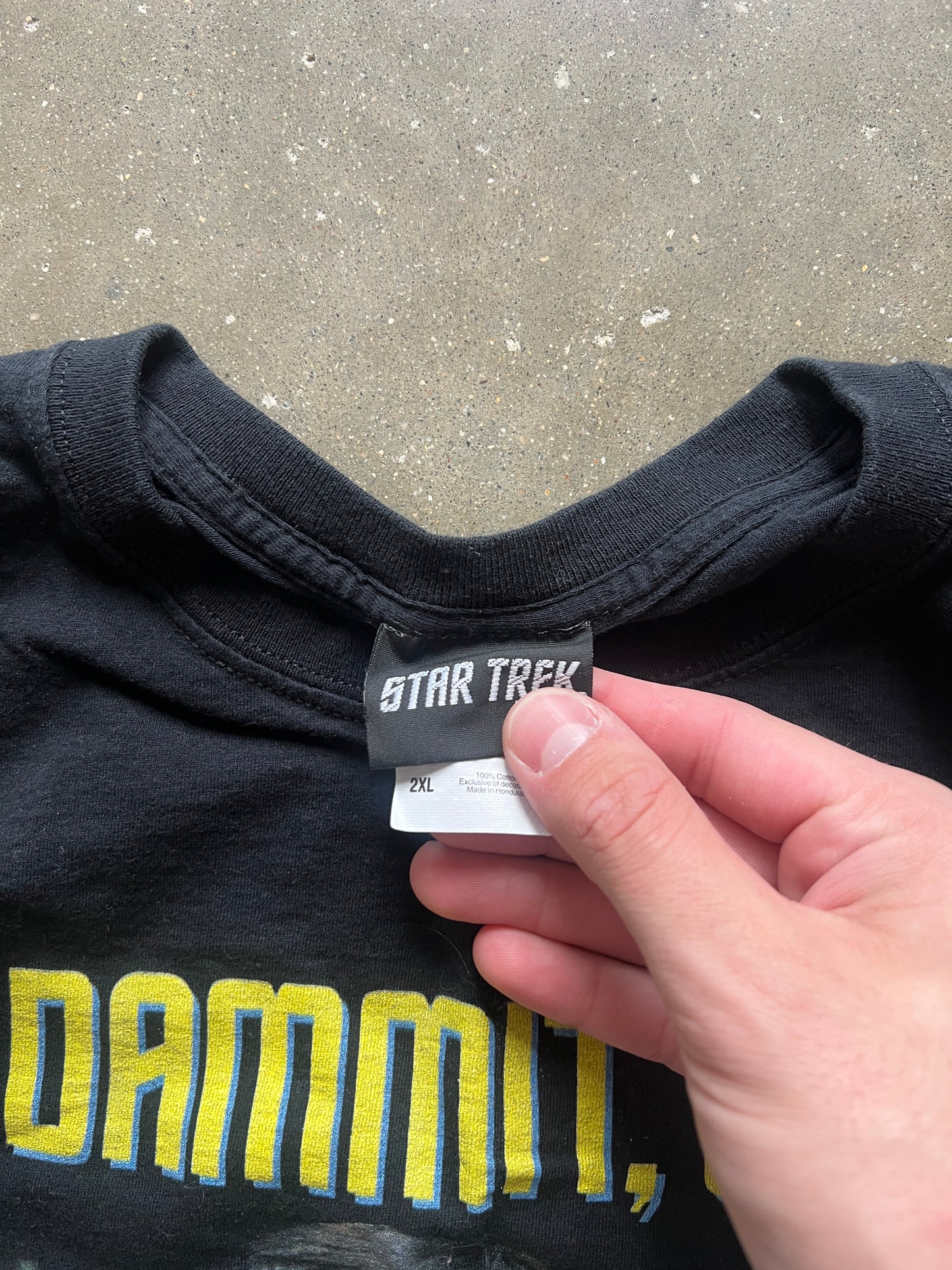 Vintage Black Star Trek Shirt - XL
