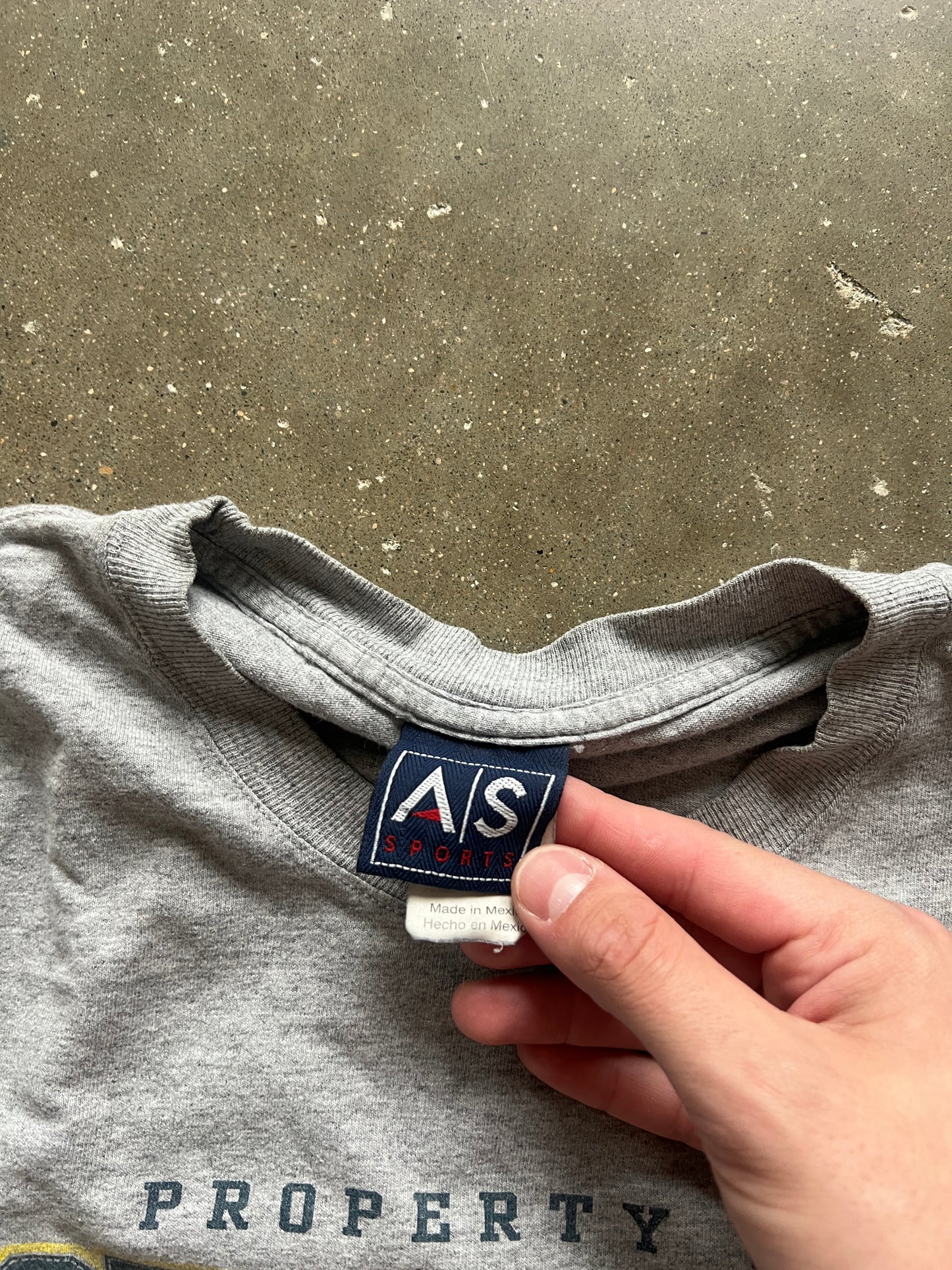 Vintage Grey Notre Dame College Shirt - M