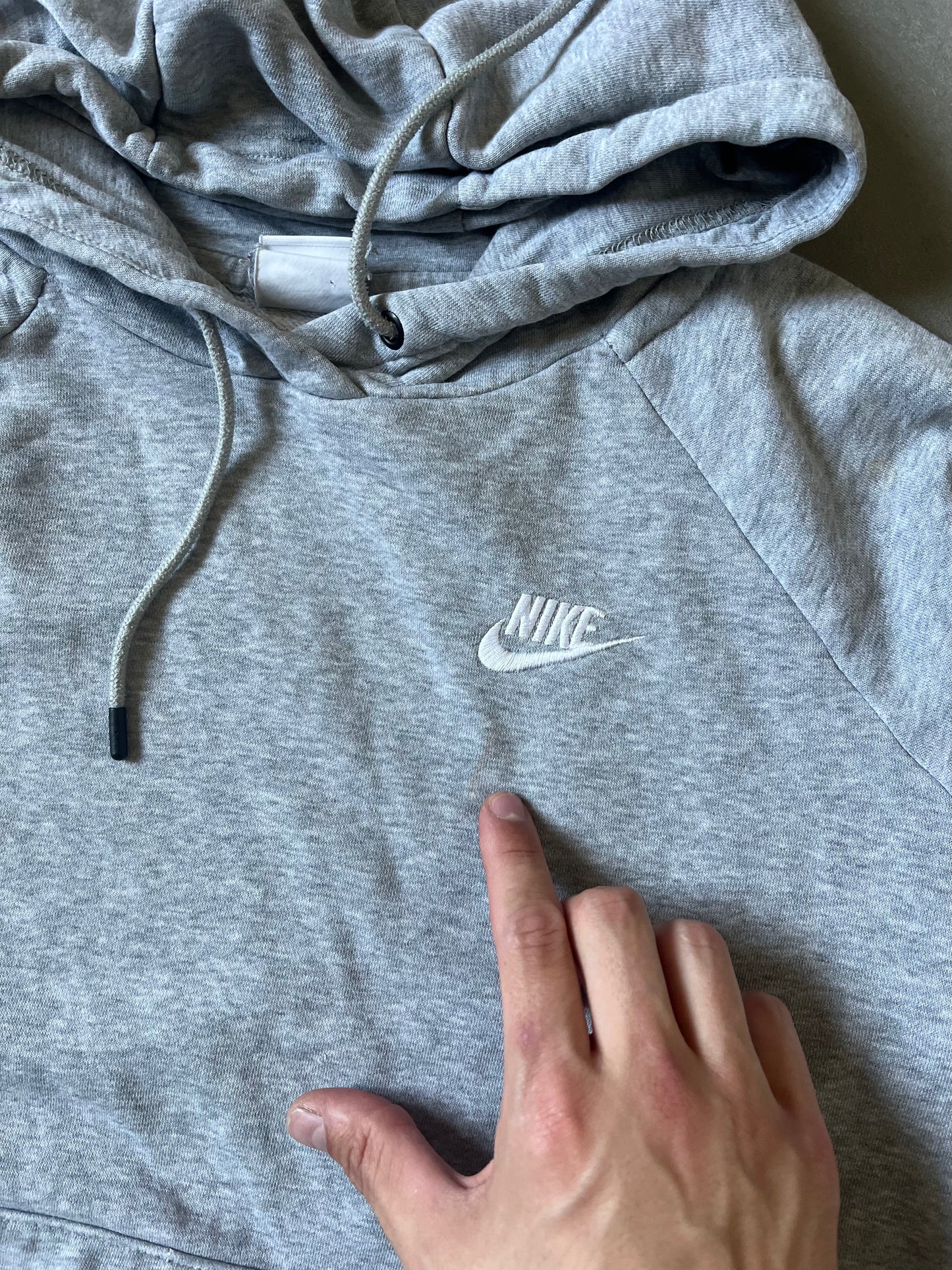 Vintage Grey Nike Hoodie - S