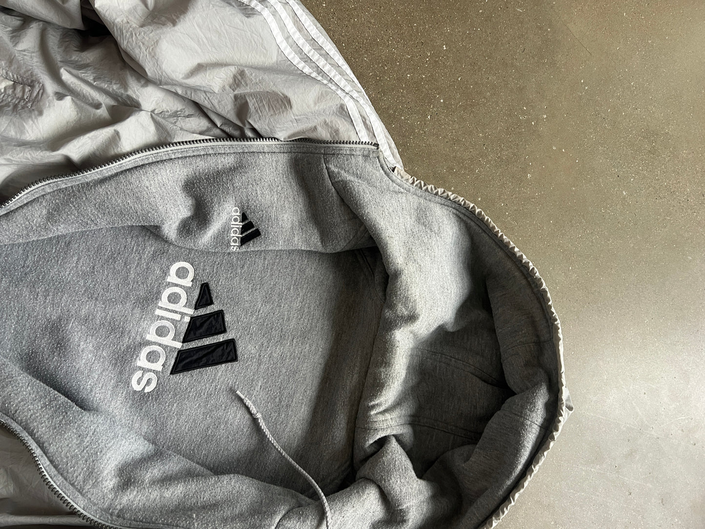 Vintage Grey Adidas Sports Jacket - L