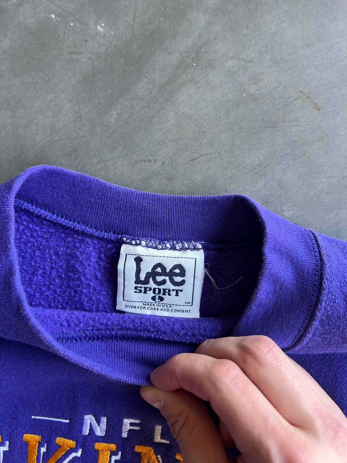Vintage Purple Minnesota Vikings Crew - XL