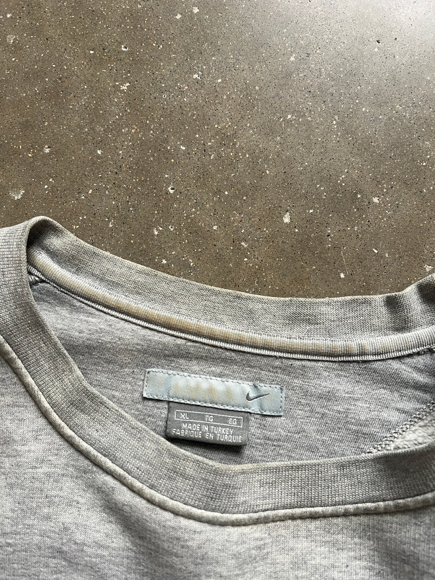 Vintage Grey Nike Spellout Crew - XL