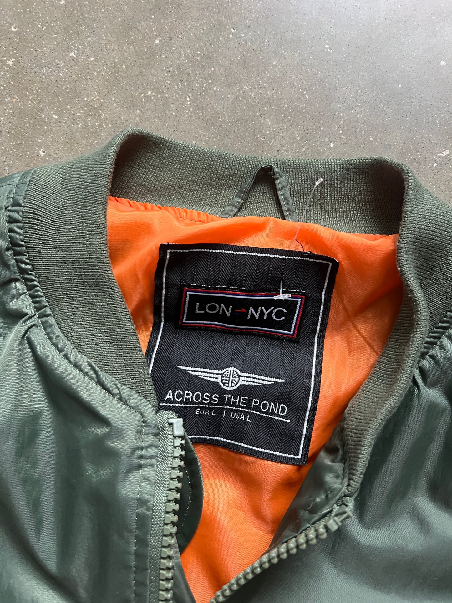Vintage Green 90s Bomber Jacket - L