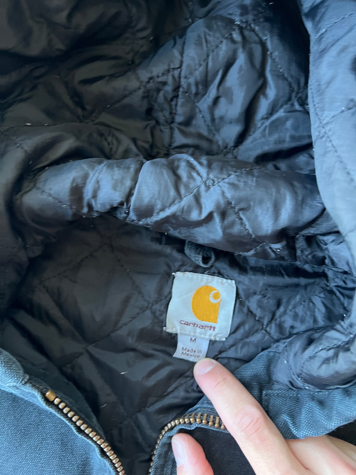 Vintage Light Black Carhartt Jacket - M