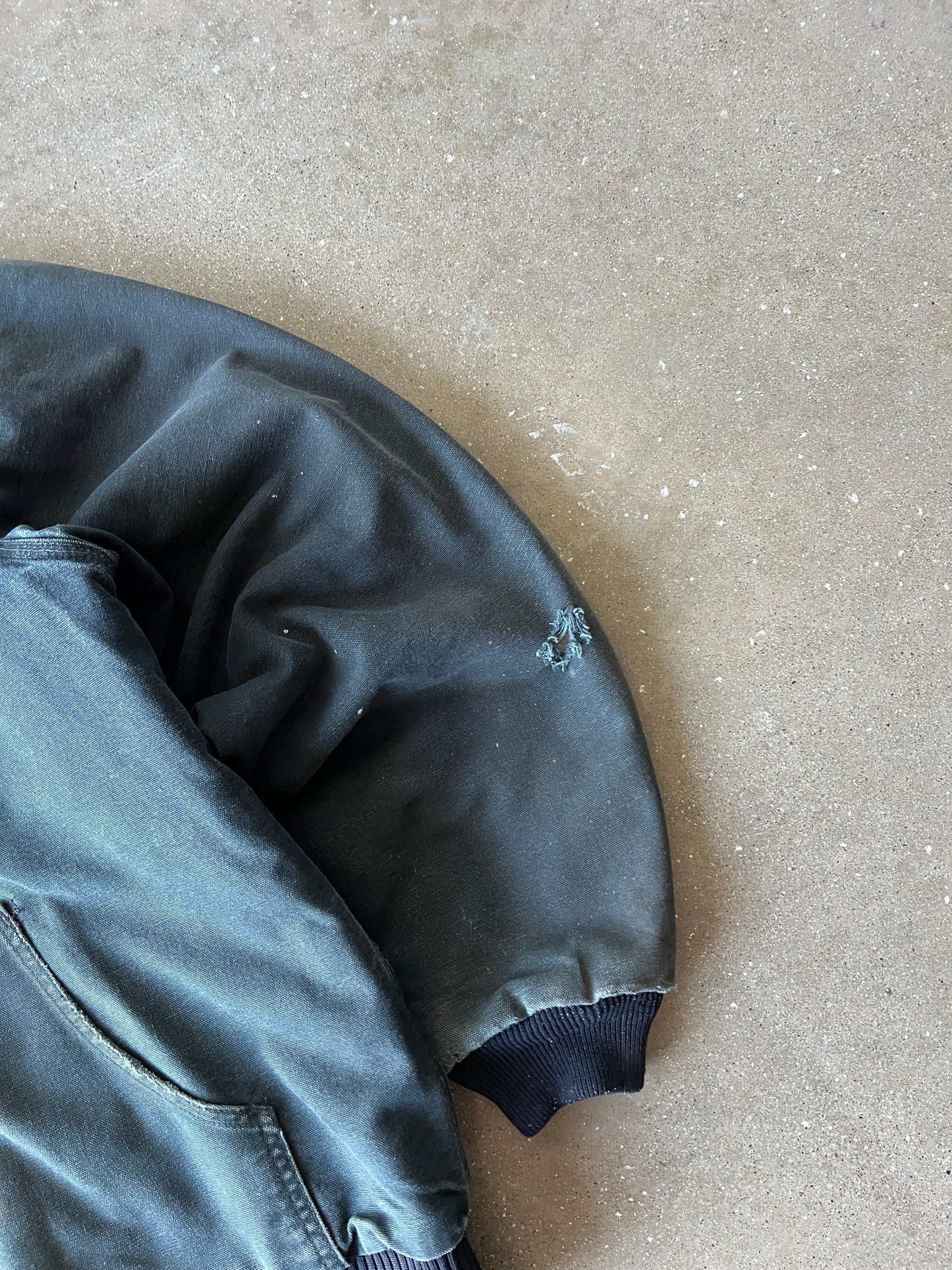 Vintage Distressed Black Carhartt Jacket - L