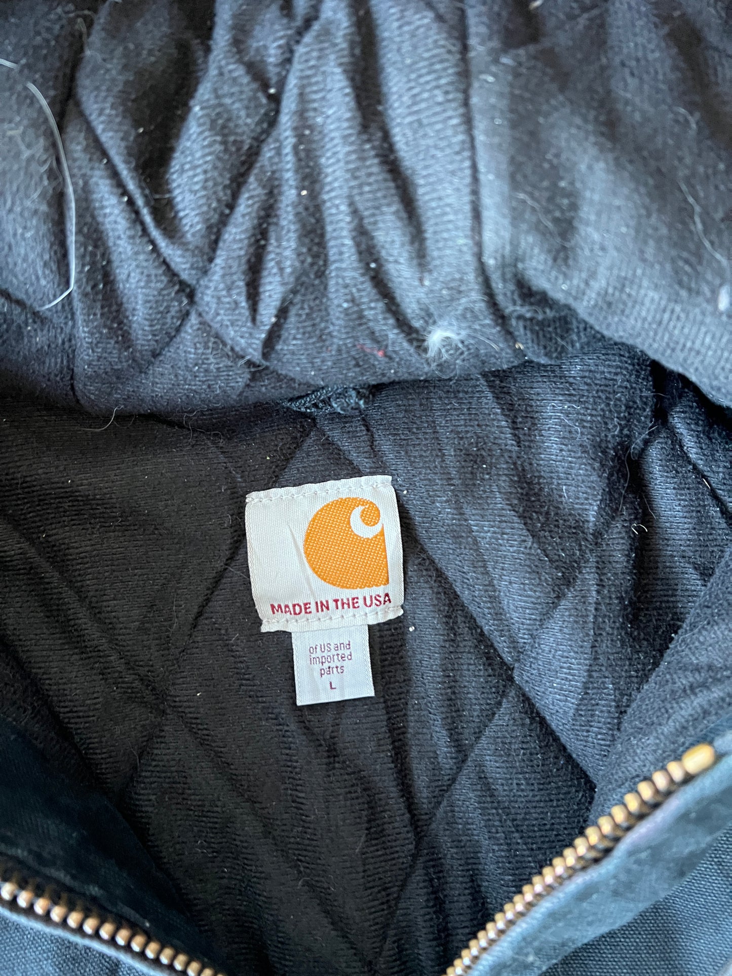 Vintage Obsidian Black Carhartt Jacket - L
