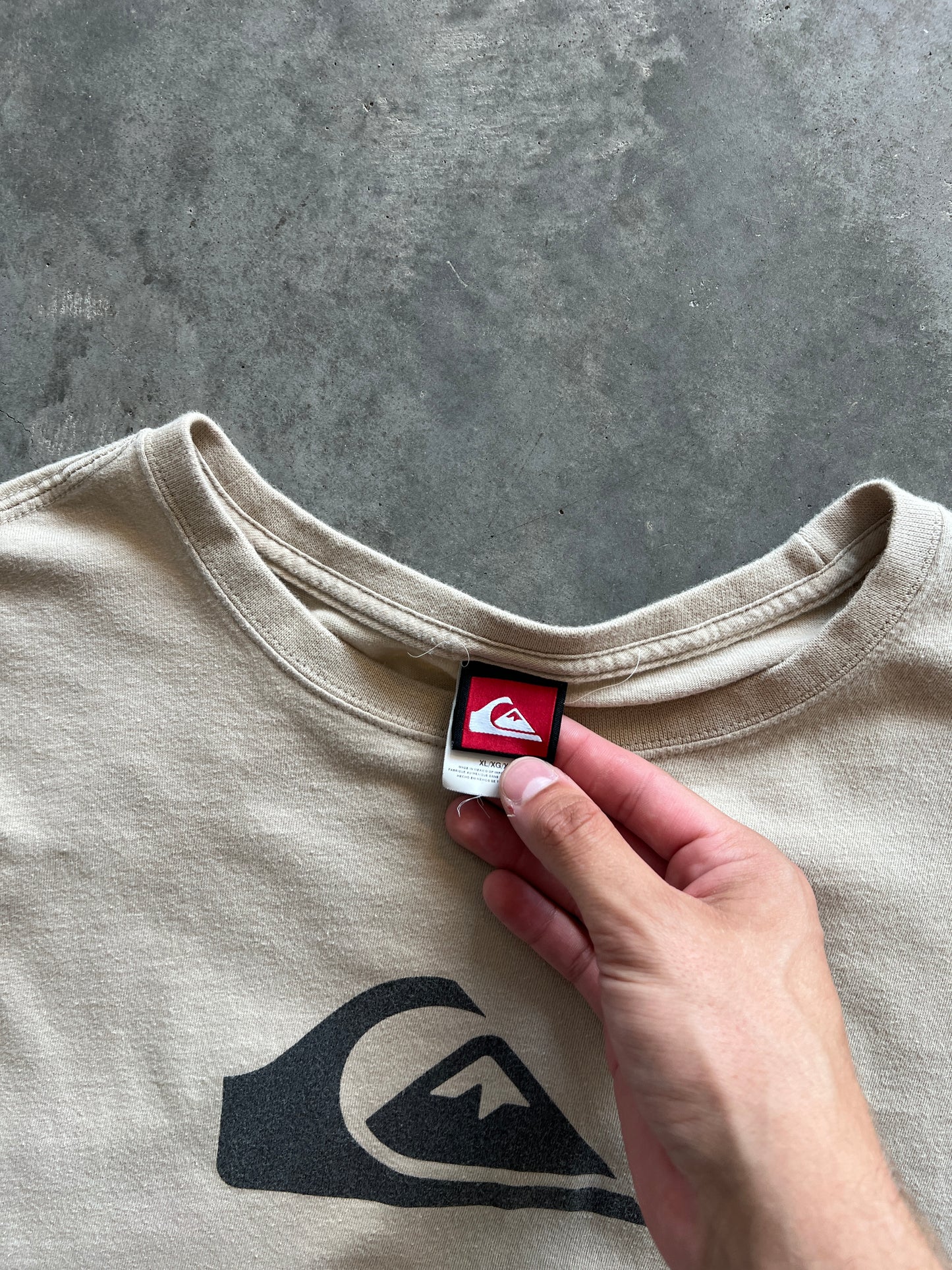 Vintage Cream Quicksilver Logo Shirt - L