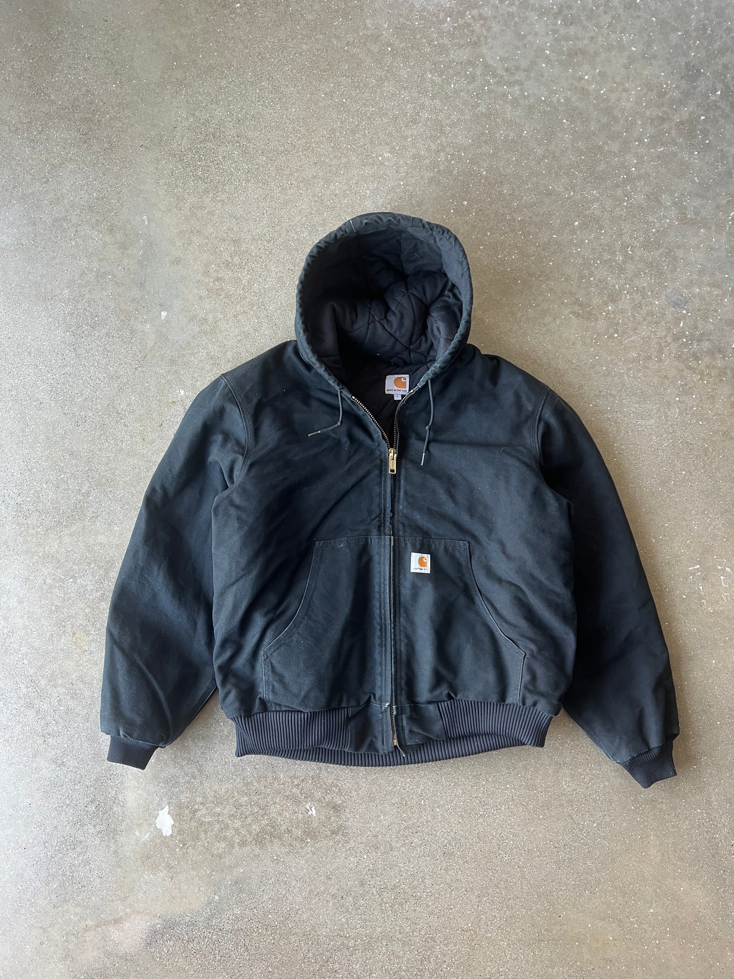 Vintage Dark Black Carhartt Jacket - L