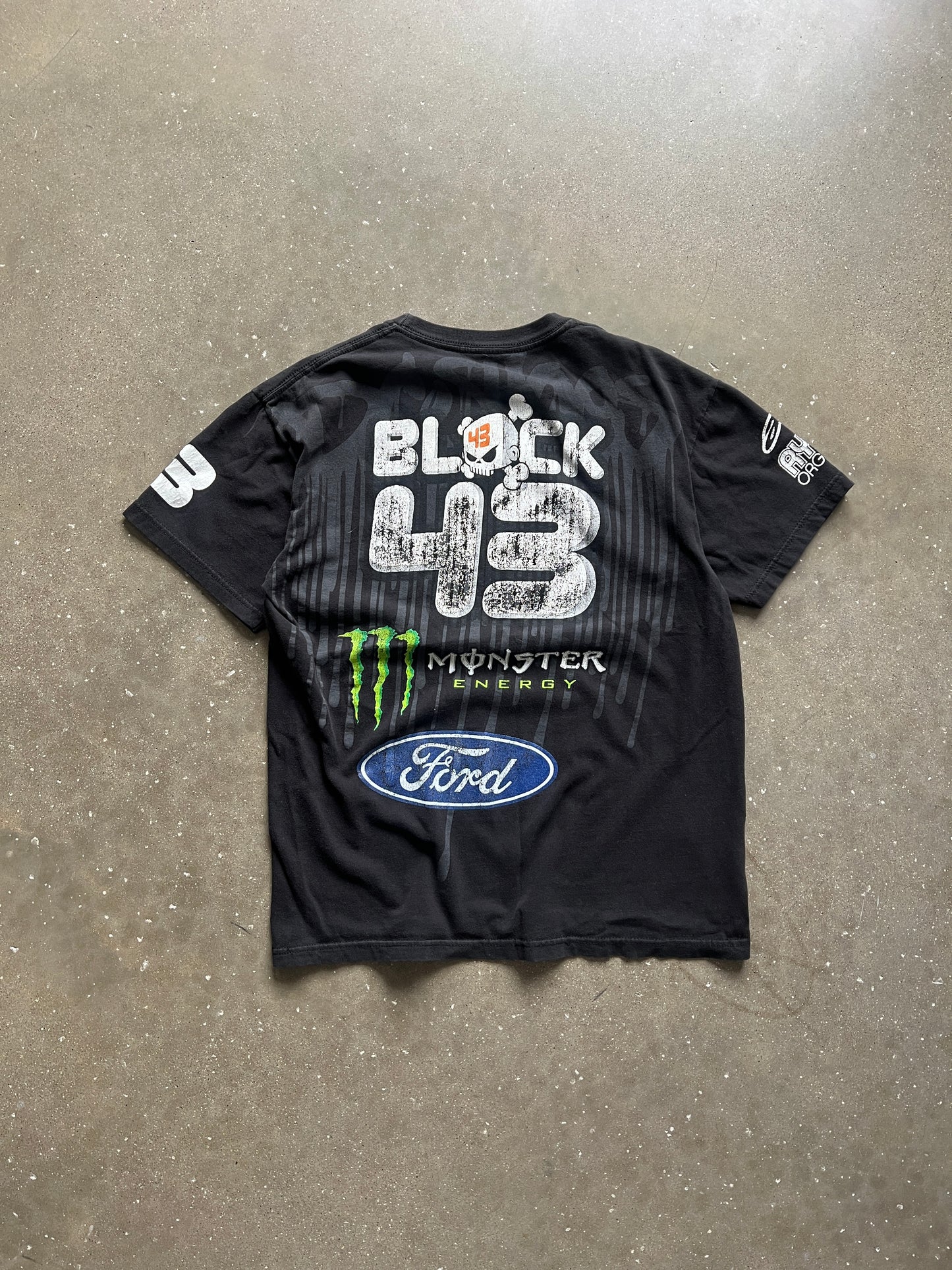 Vintage Black Monster Energy Racing Shirt - M
