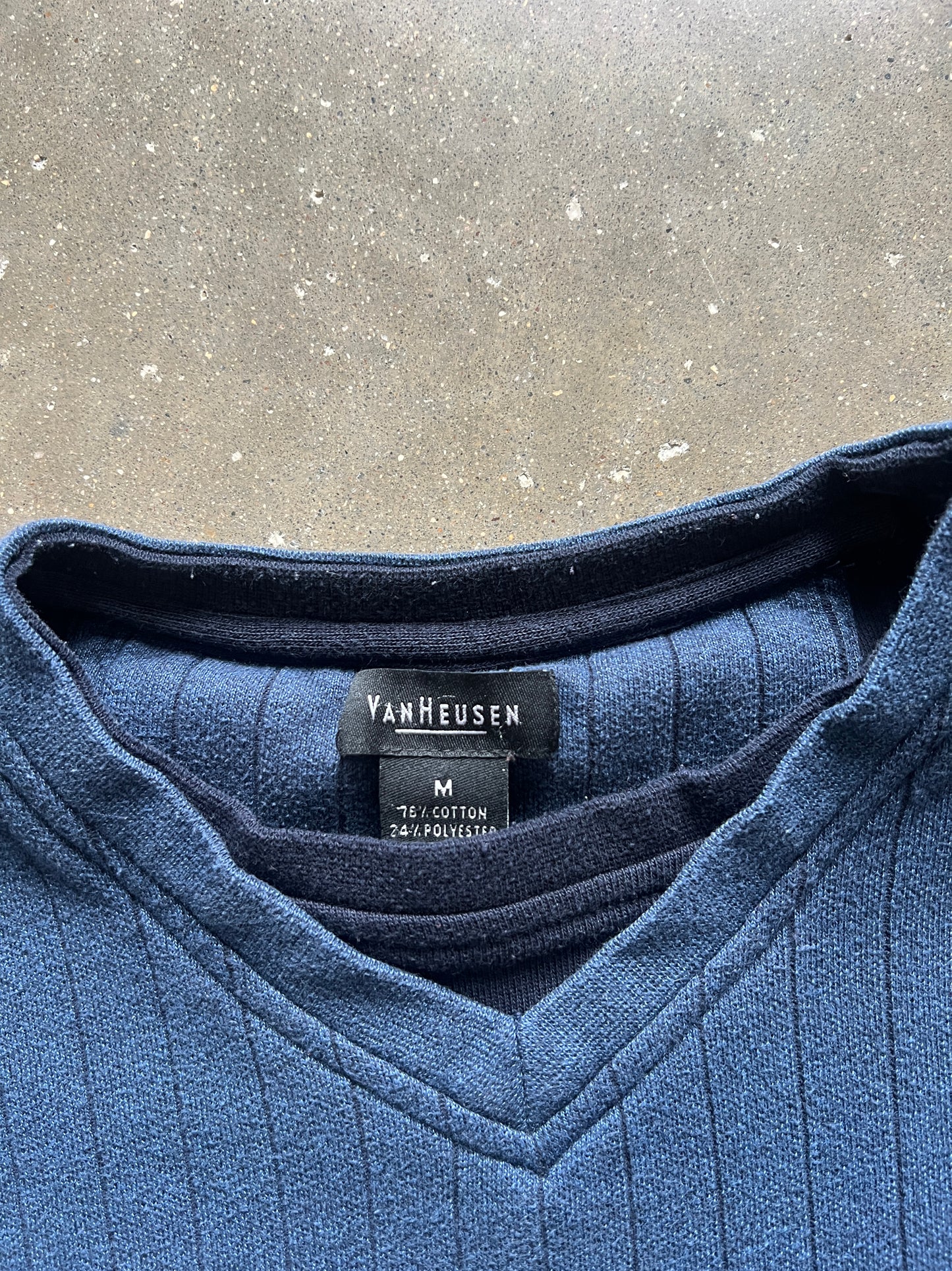 Vintage Blue Stripped Longsleeve Shirt - M