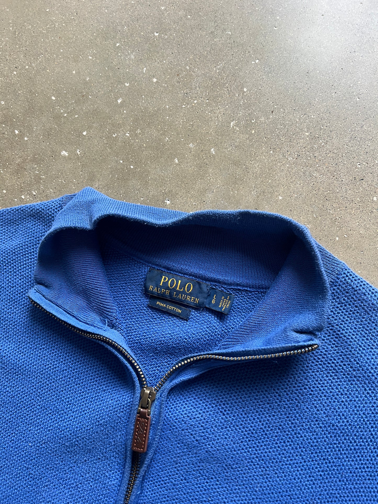 Vintage Blue Polo Ralph Lauren Sweater - L