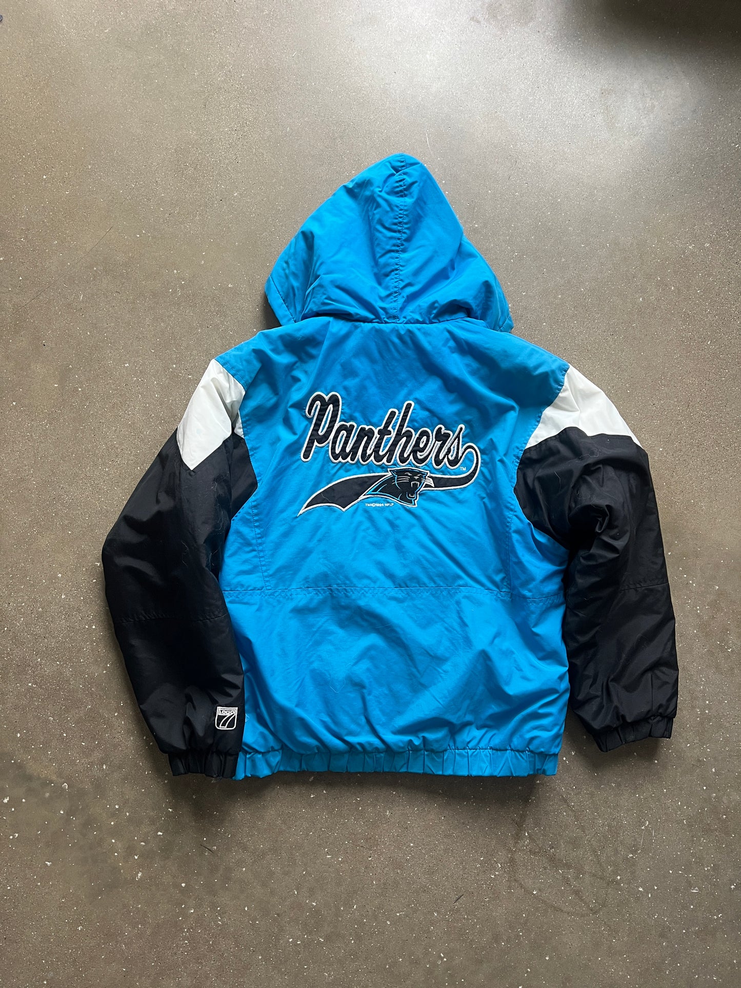 Vintage Blue Carolina Panthers Puffer Jacket - XL