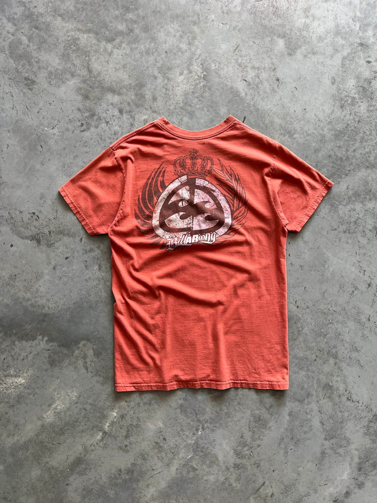 Vintage Dark Orange Billabong Spellout Shirt - M