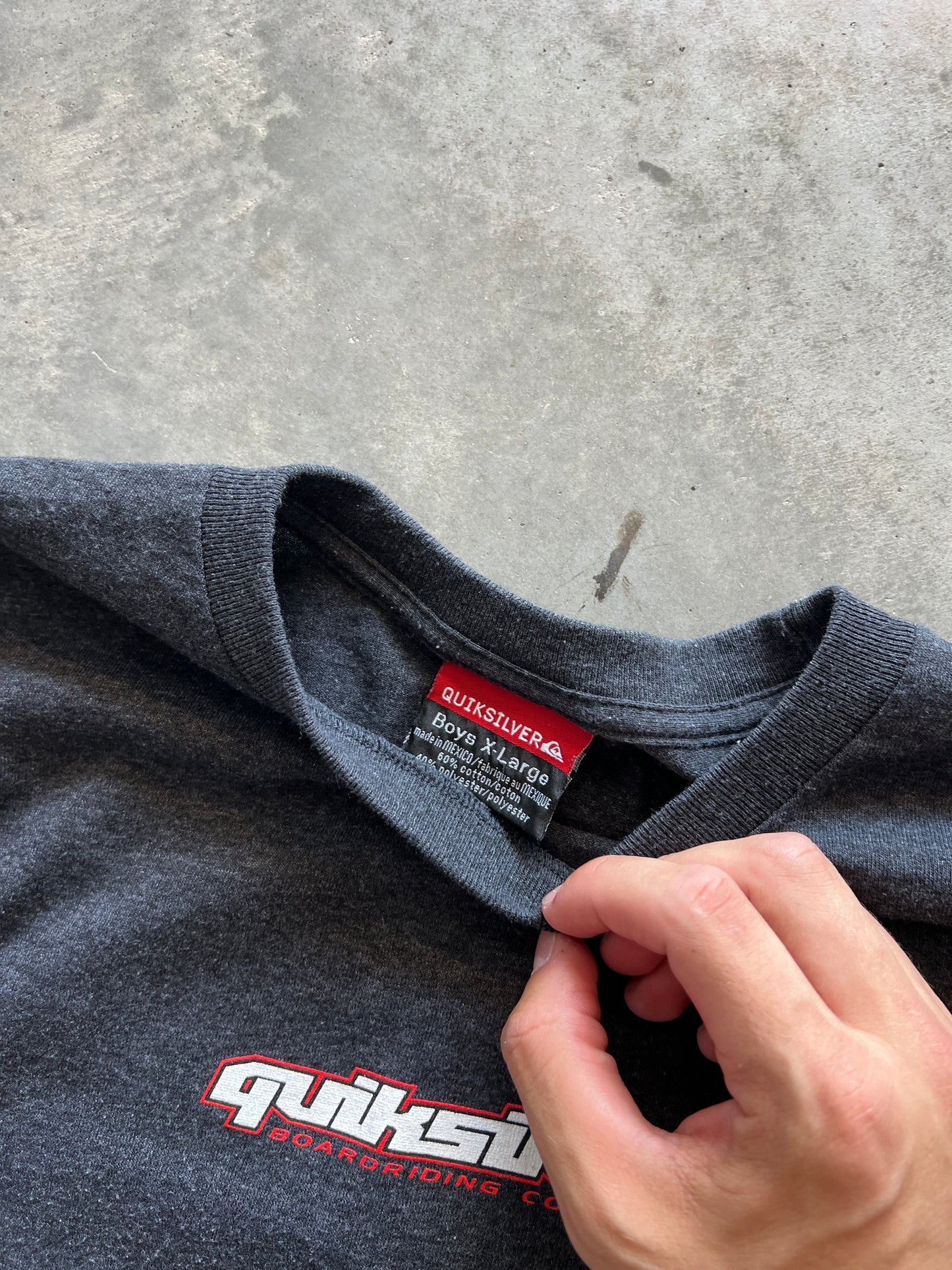 Vintage Heather Grey Quicksilver Shirt - Small