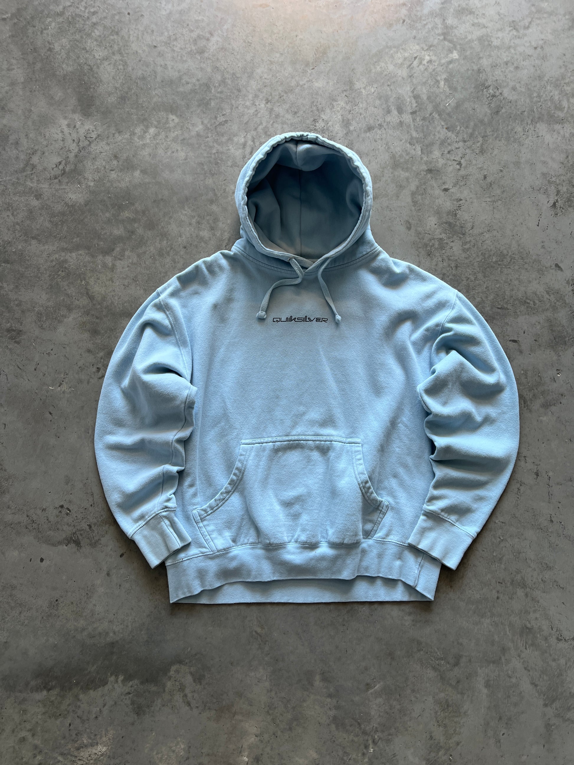 Vintage Baby Blue Quicksilver Hoodie - L