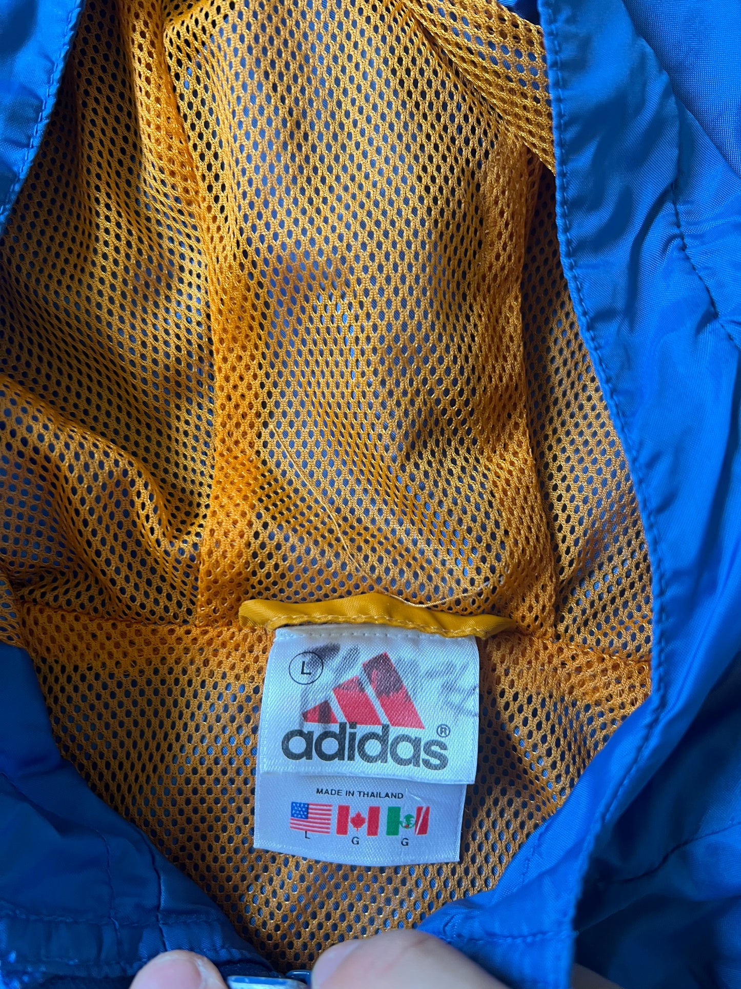 Vintage Blue Adidas Windbreaker - YL