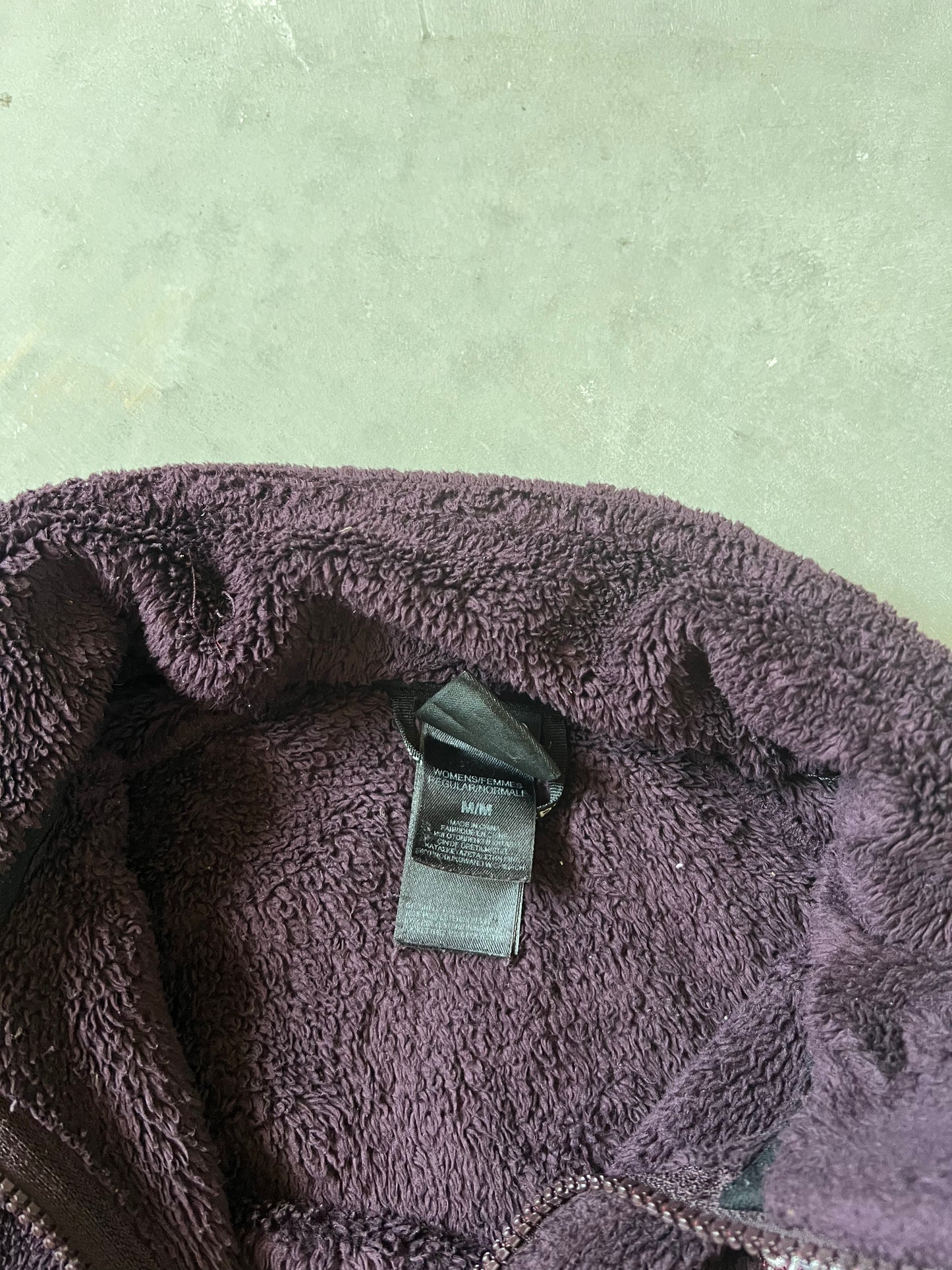 Purple North Face Full Zip Fleece Jacket - M