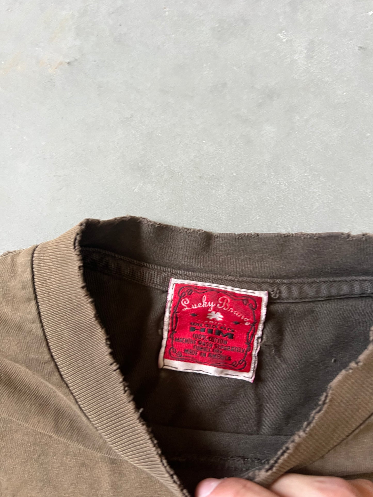 Vintage Faded Brown Luckey Brand Shirt - XL