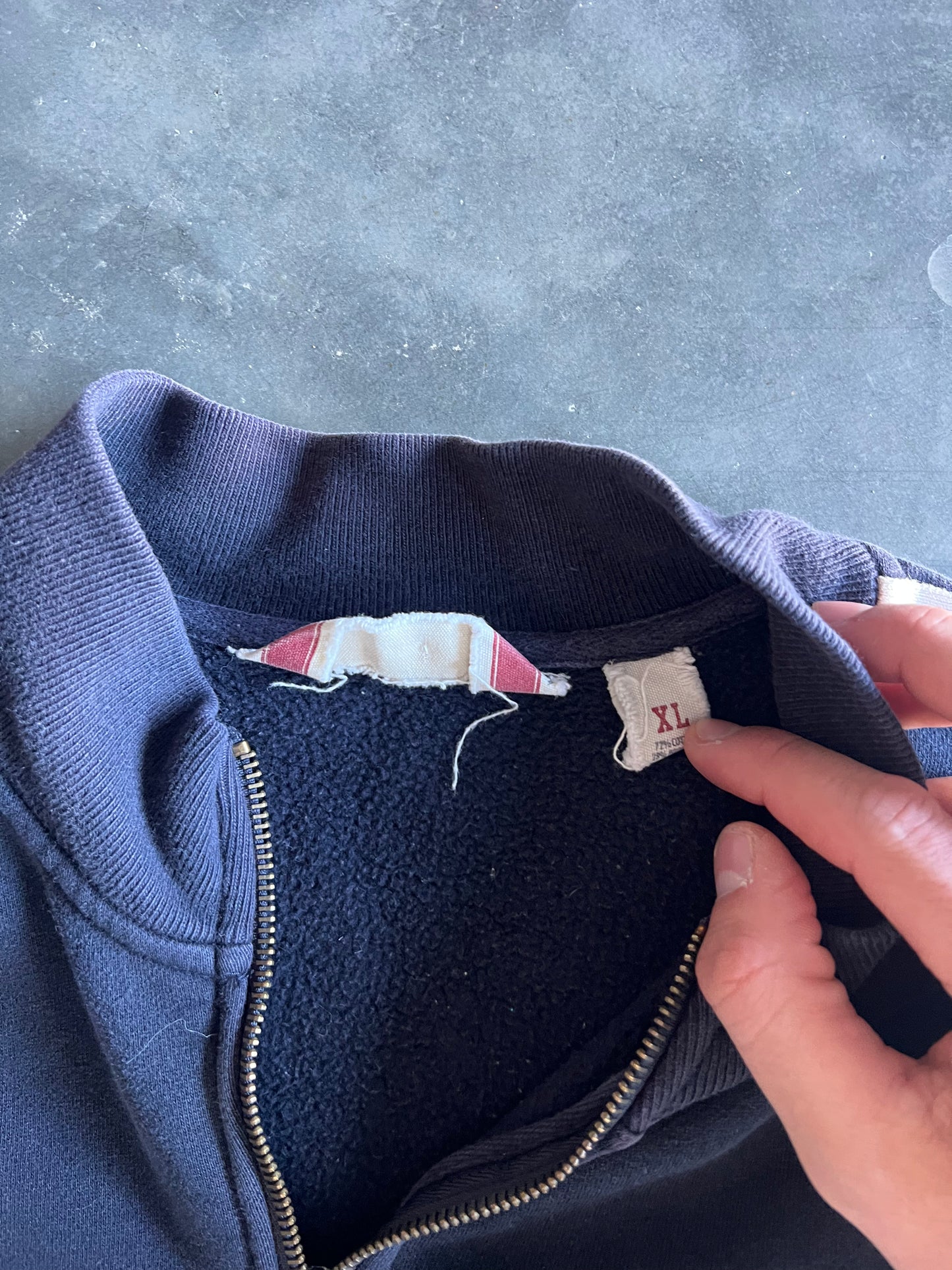 Vintage Blue Eddie Bauer Zip Up Sweatshirt - XL