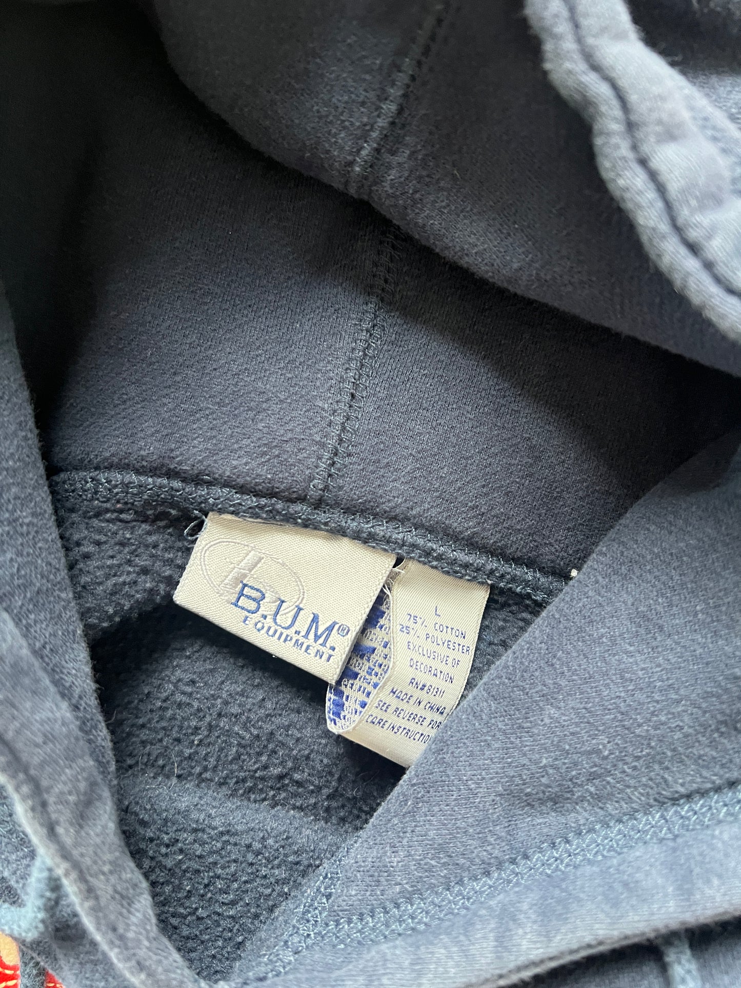 Vintage Blue Bum Equipment Hoodie - XS