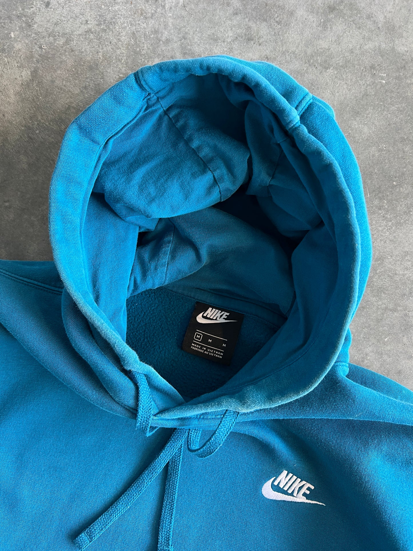 Vintage Teal Nike Spellout Hoodie - M