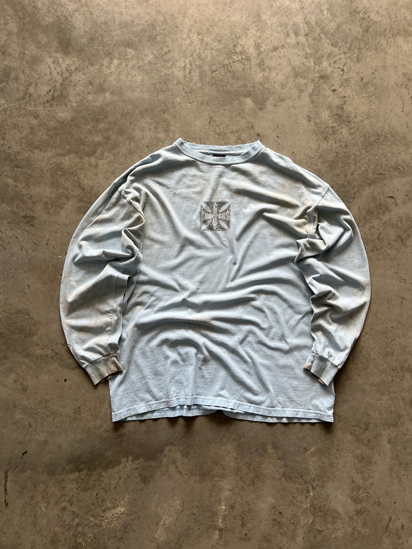 Vintage Blue Distressed Choppers Shirt - XL