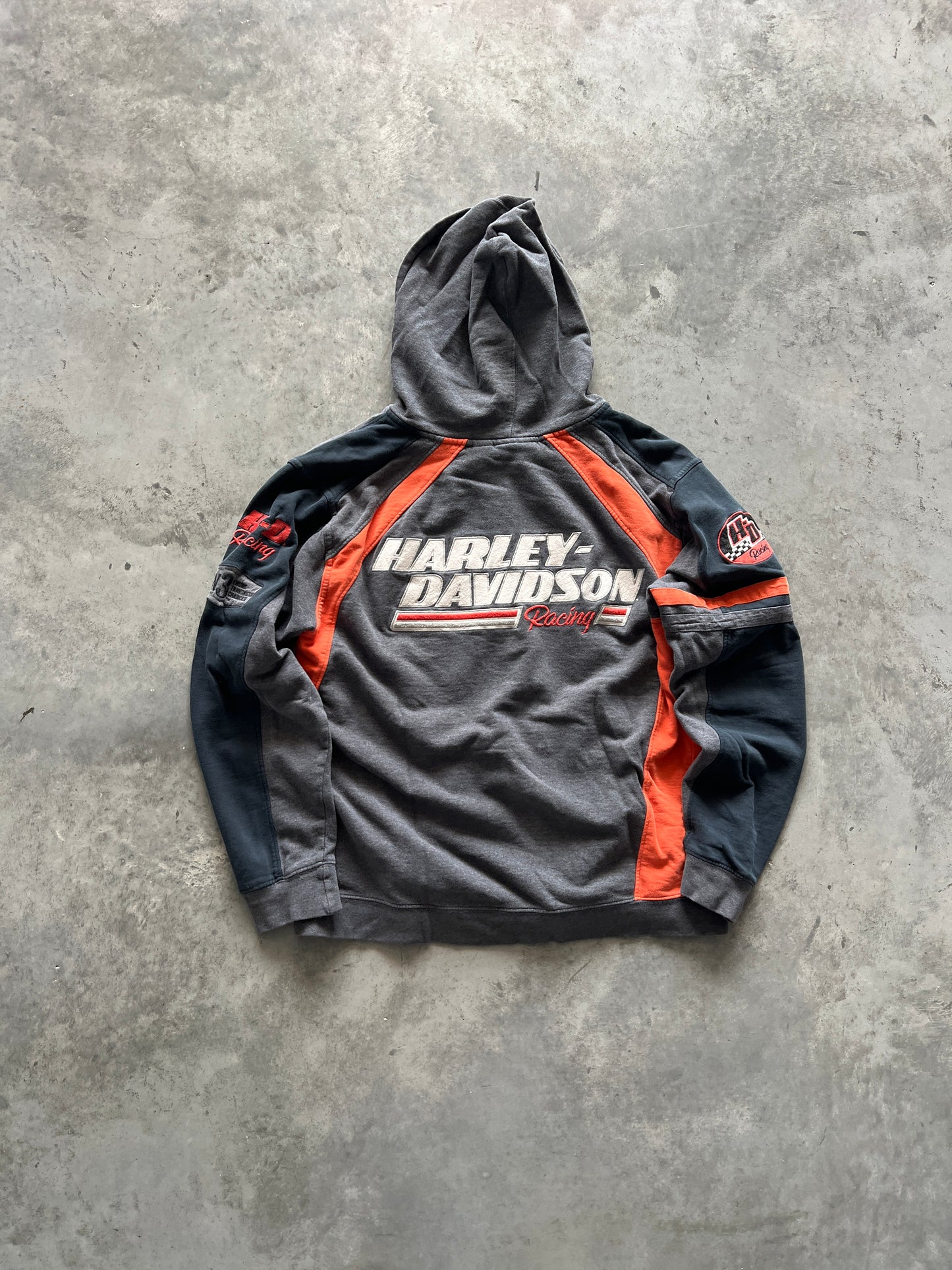 Vintage Harley Davidson Zip Up Hoodie - M