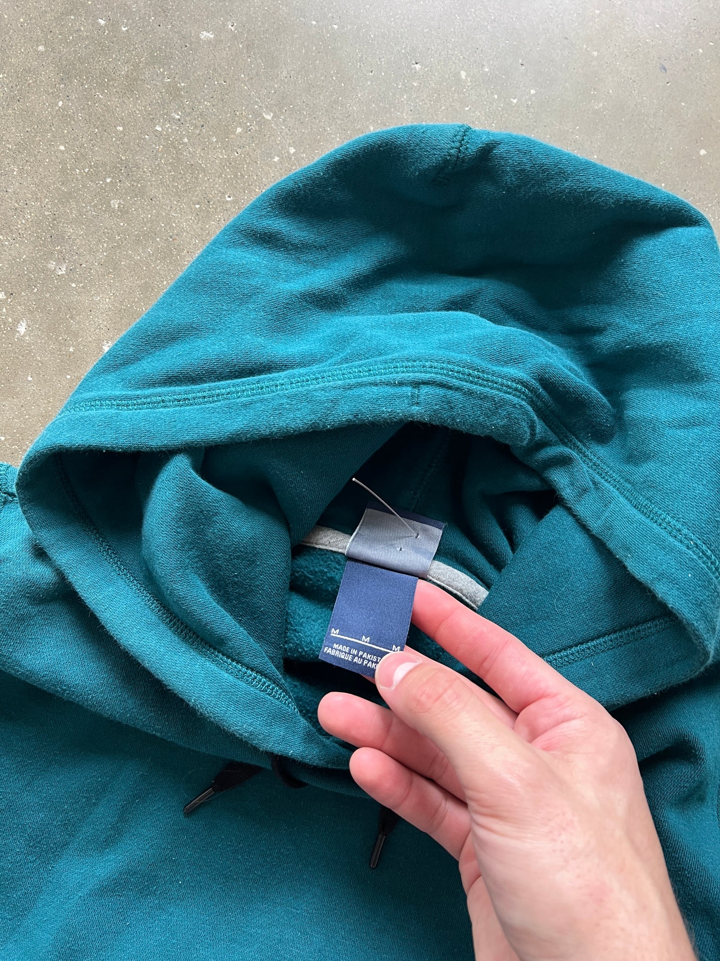 Vintage Teal Blue Nike Swoosh Hoodie -