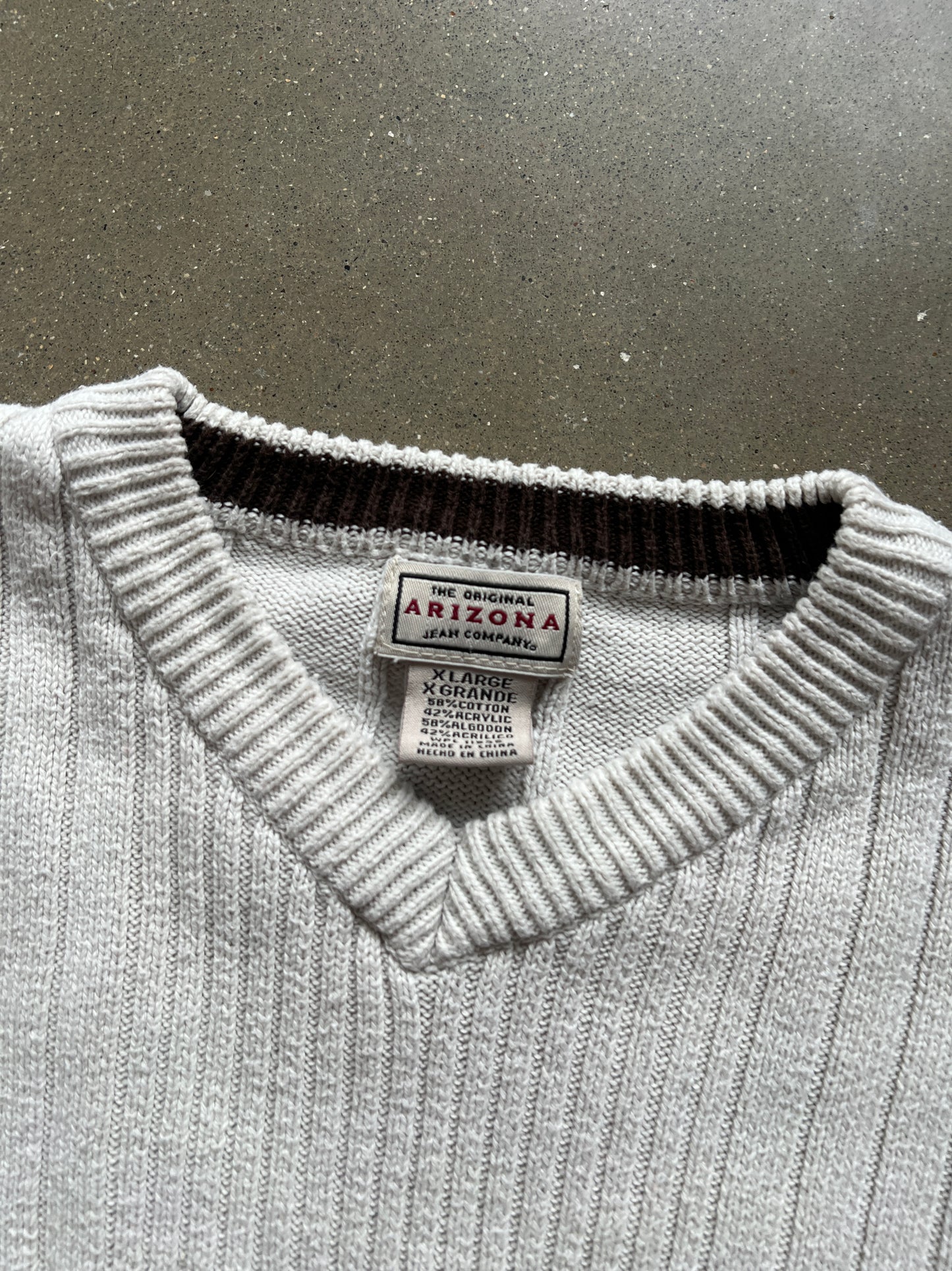 Vintage White Arizona Stripped Sweater - XL