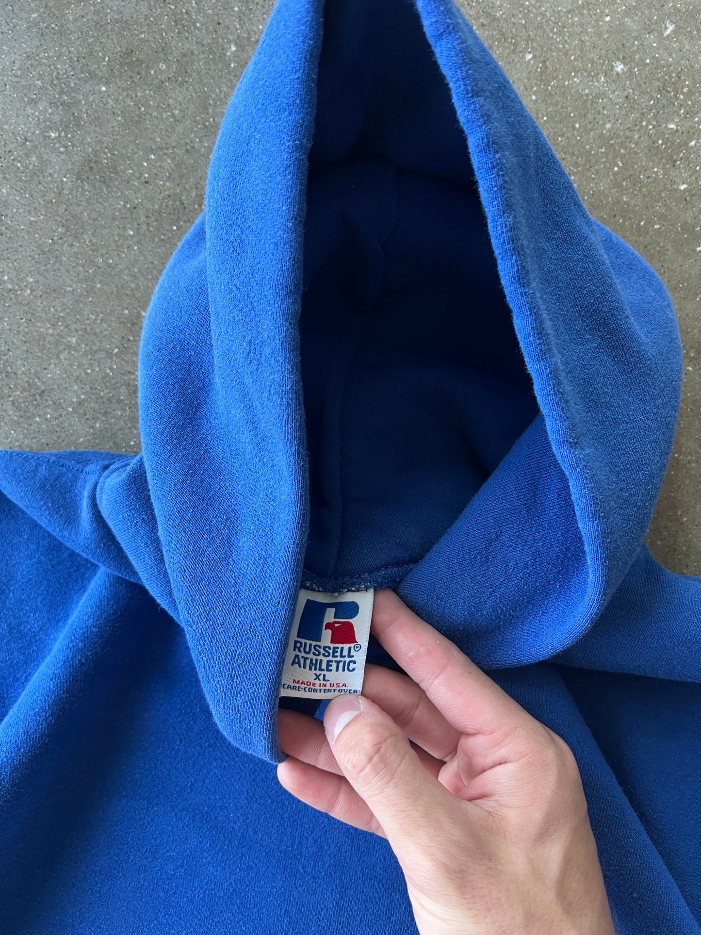 Vintage Sky Blue Russell Athletic Hoodie - XL