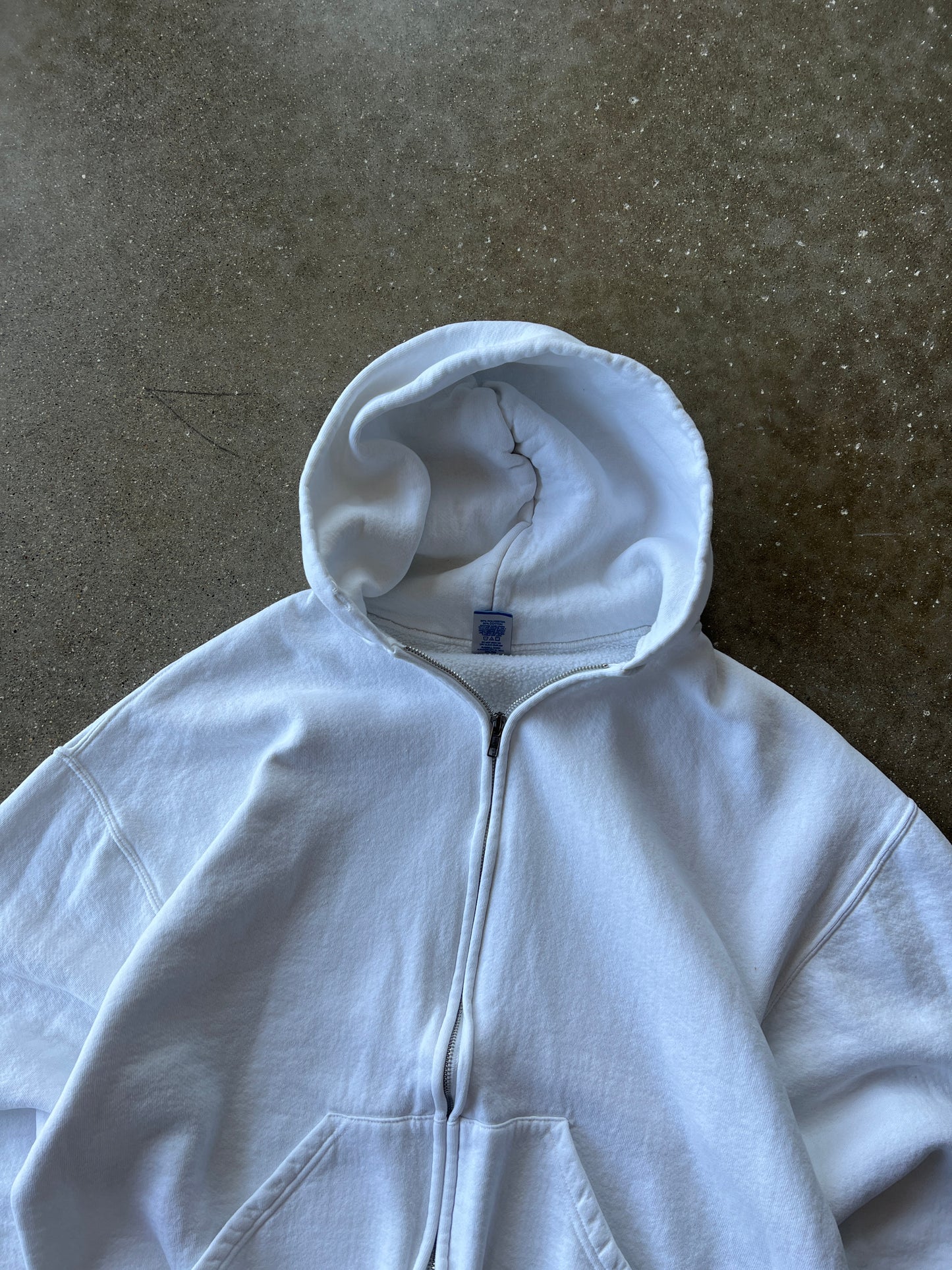 Vintage White Russell Athletic Hoodie - L