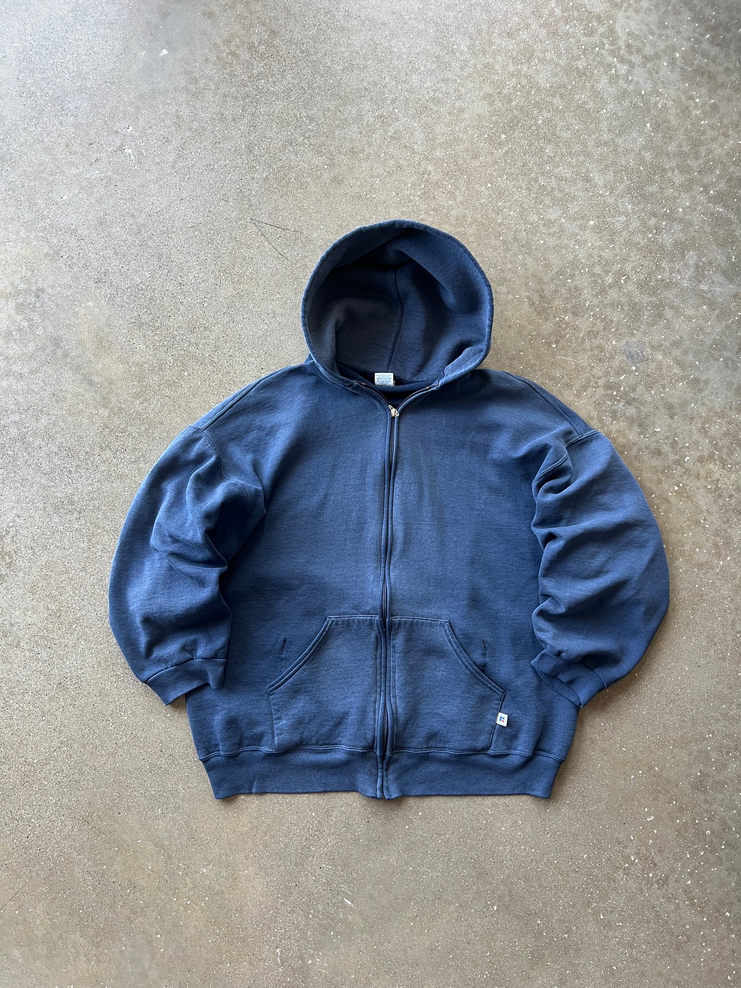 Vintage Navy Blue Russell Athletic Hoodie - XL