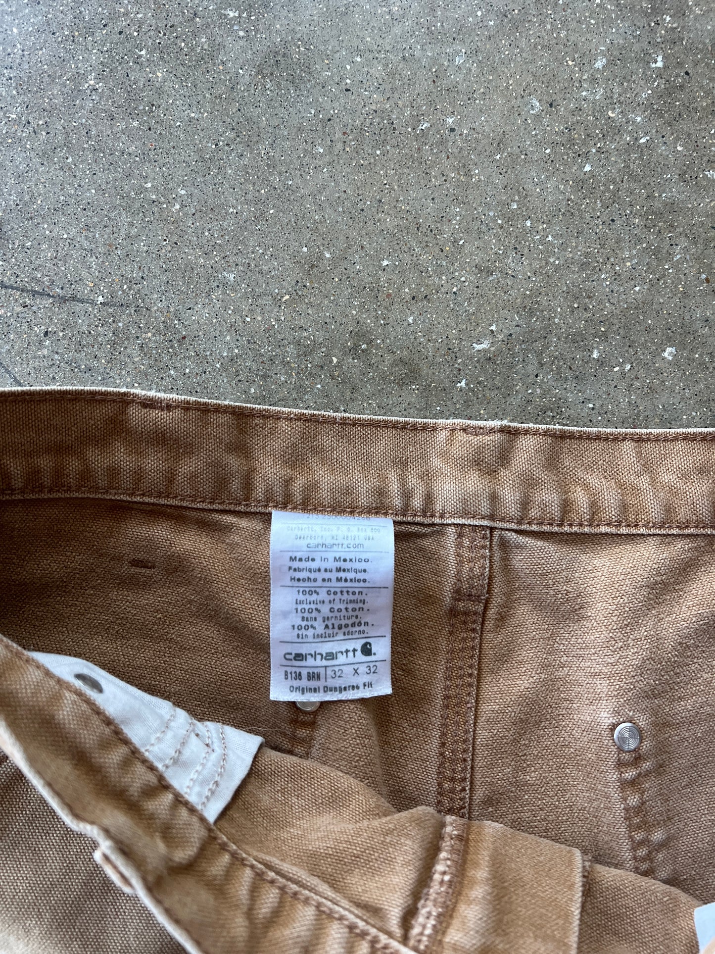 Vintage Tan Carhartt Double-Knee Pants - 32x32