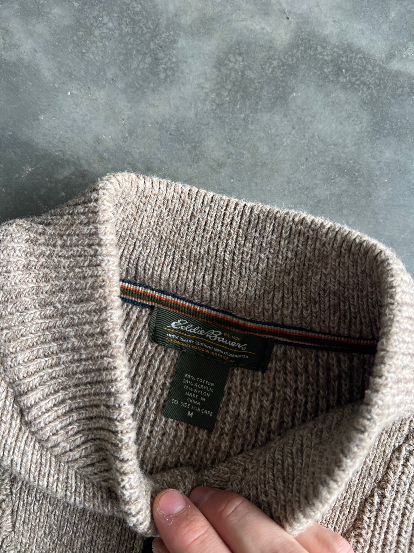 Vintage Cream Tan Eddie Bauer Sweater - M