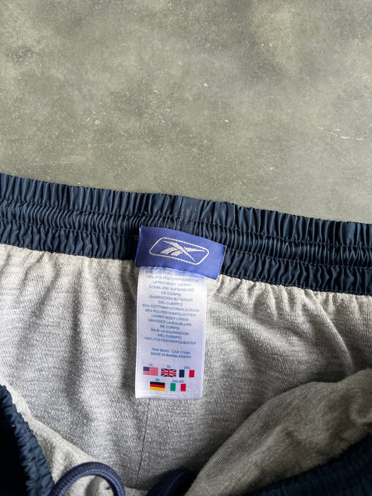 Vintage Blue Reebok Baggy Track Pants - XL