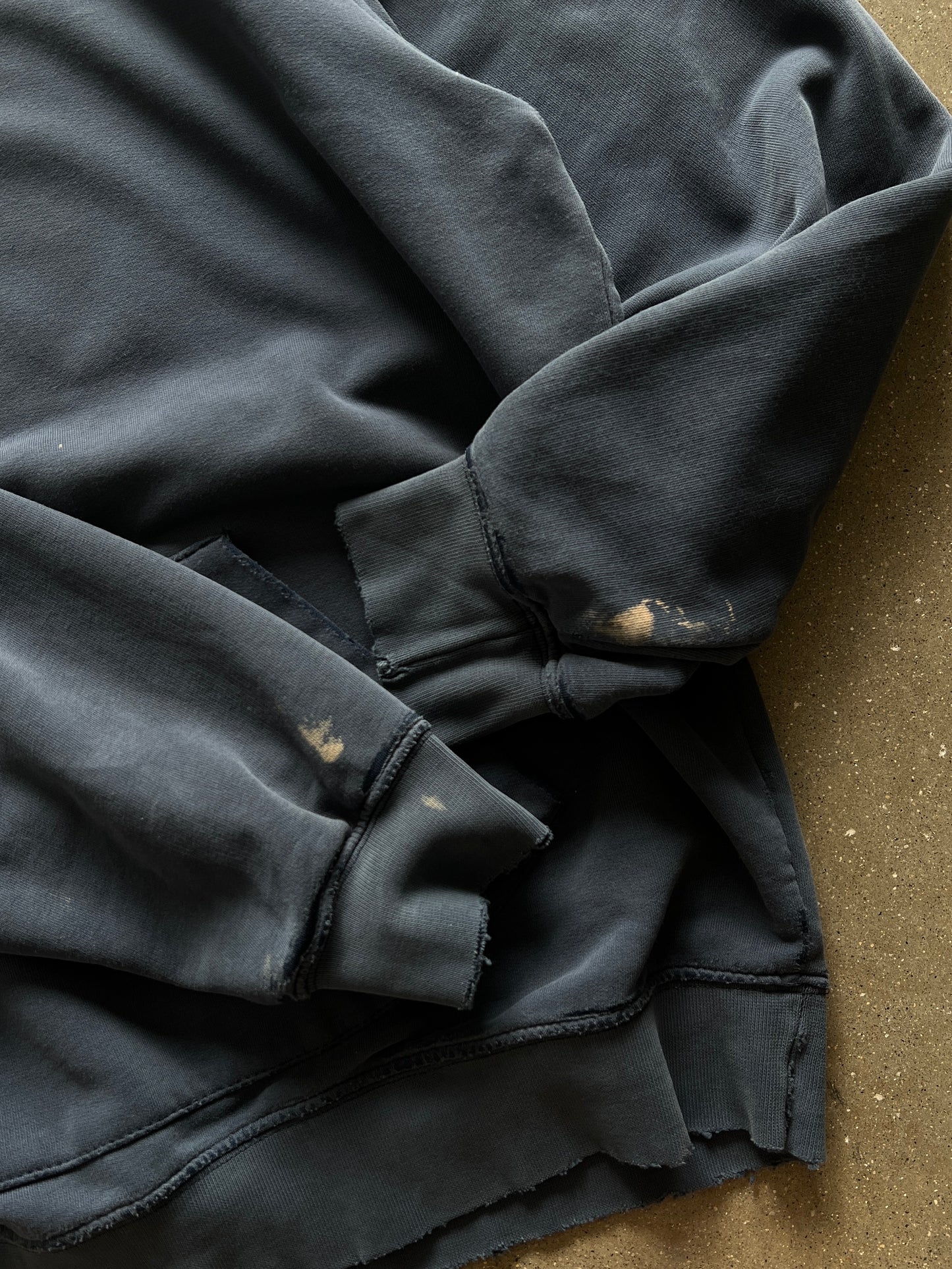 Vintage Navy Blue Nike Spellout Hoodie - L