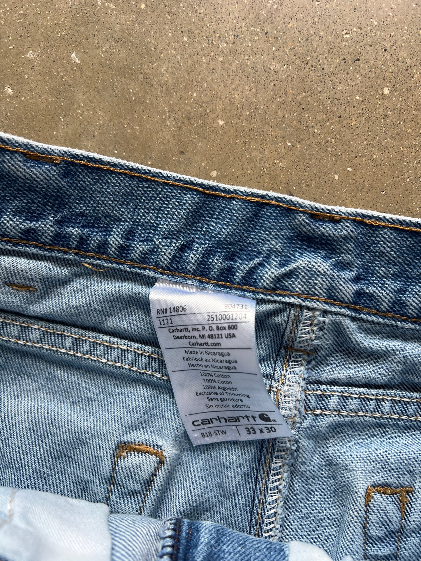 Vintage Denim Blue Carhartt Pants - 33