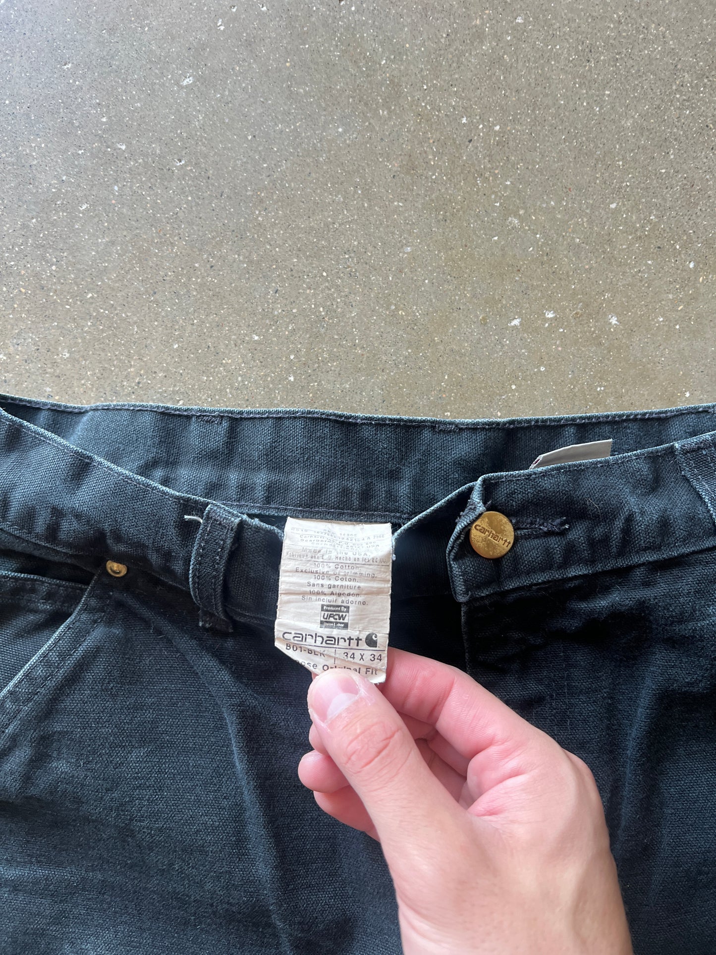 Vintage Black Carhartt Double Knee Pants - 34x34