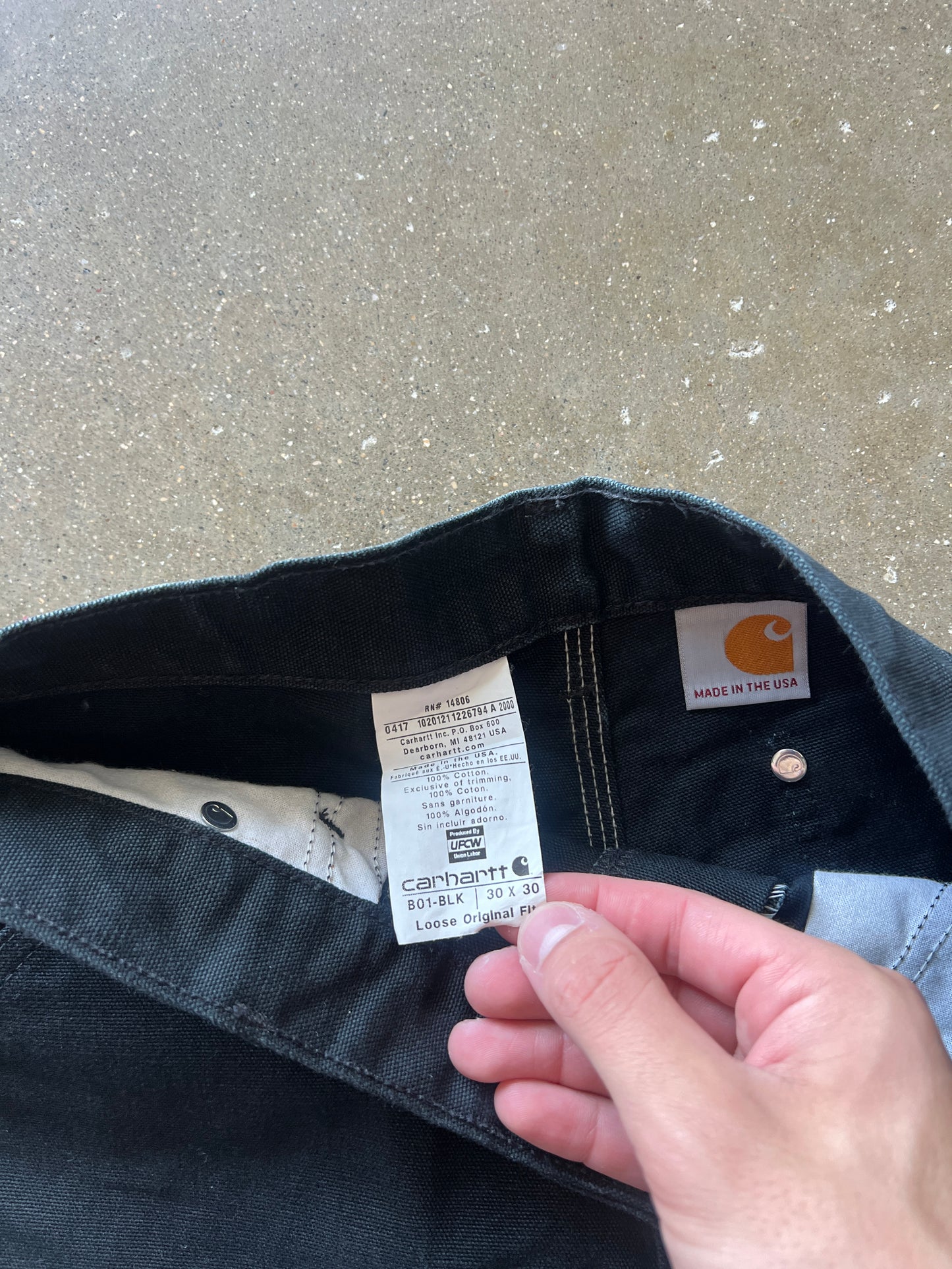 Vintage Black Carhartt Double Knee Pants - 30x30